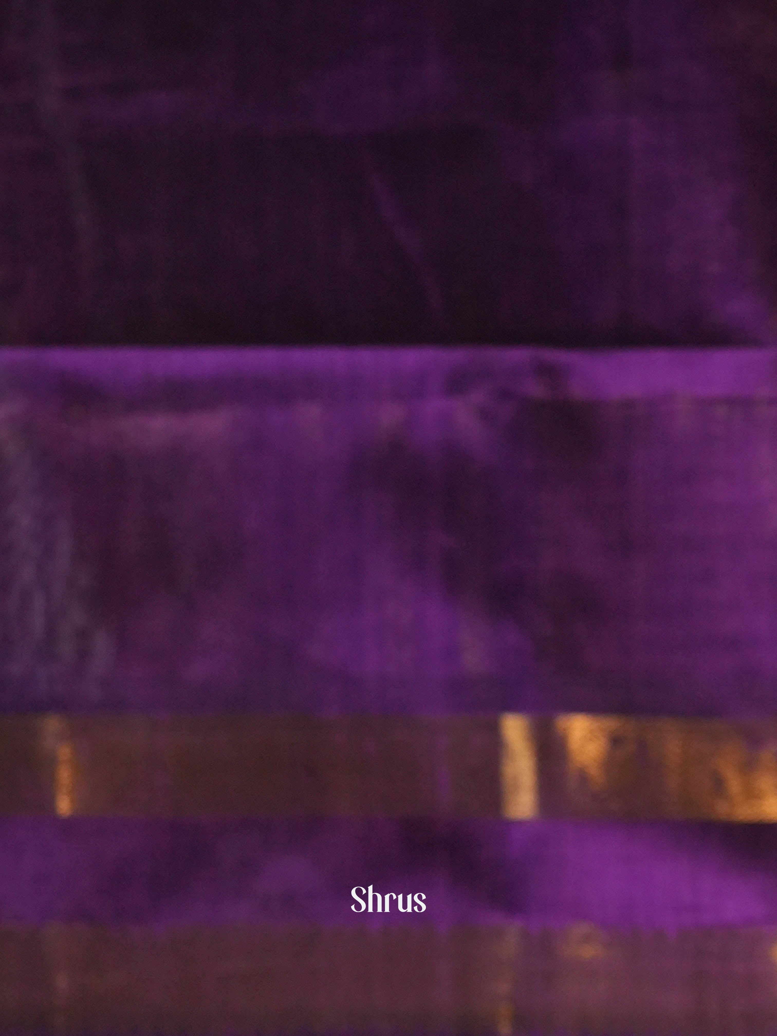 Purple & Violet -Silk Cotton Saree - Shop on ShrusEternity.com