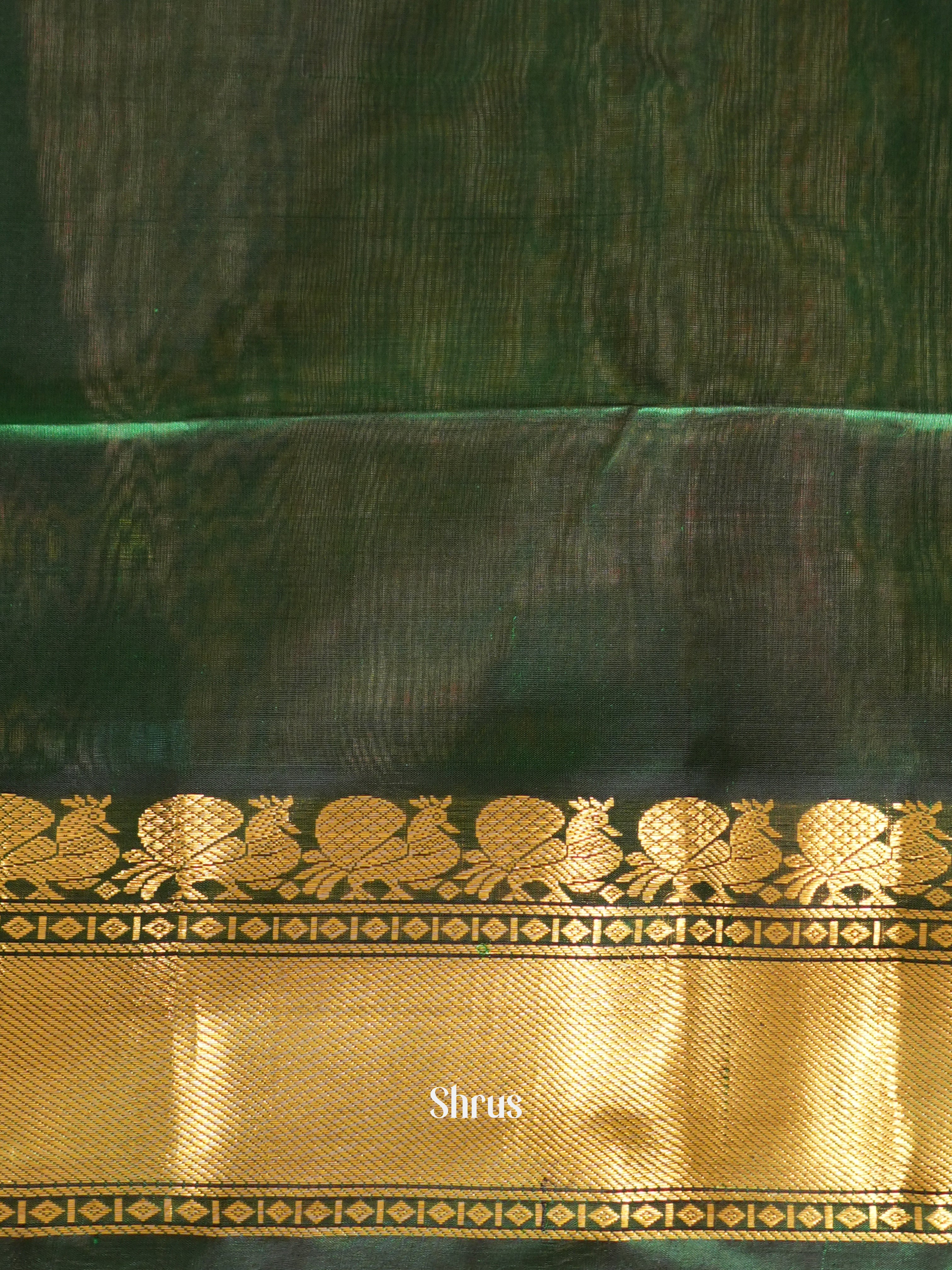 Green(Single Tone) - Silk Cotton Saree - Shop on ShrusEternity.com