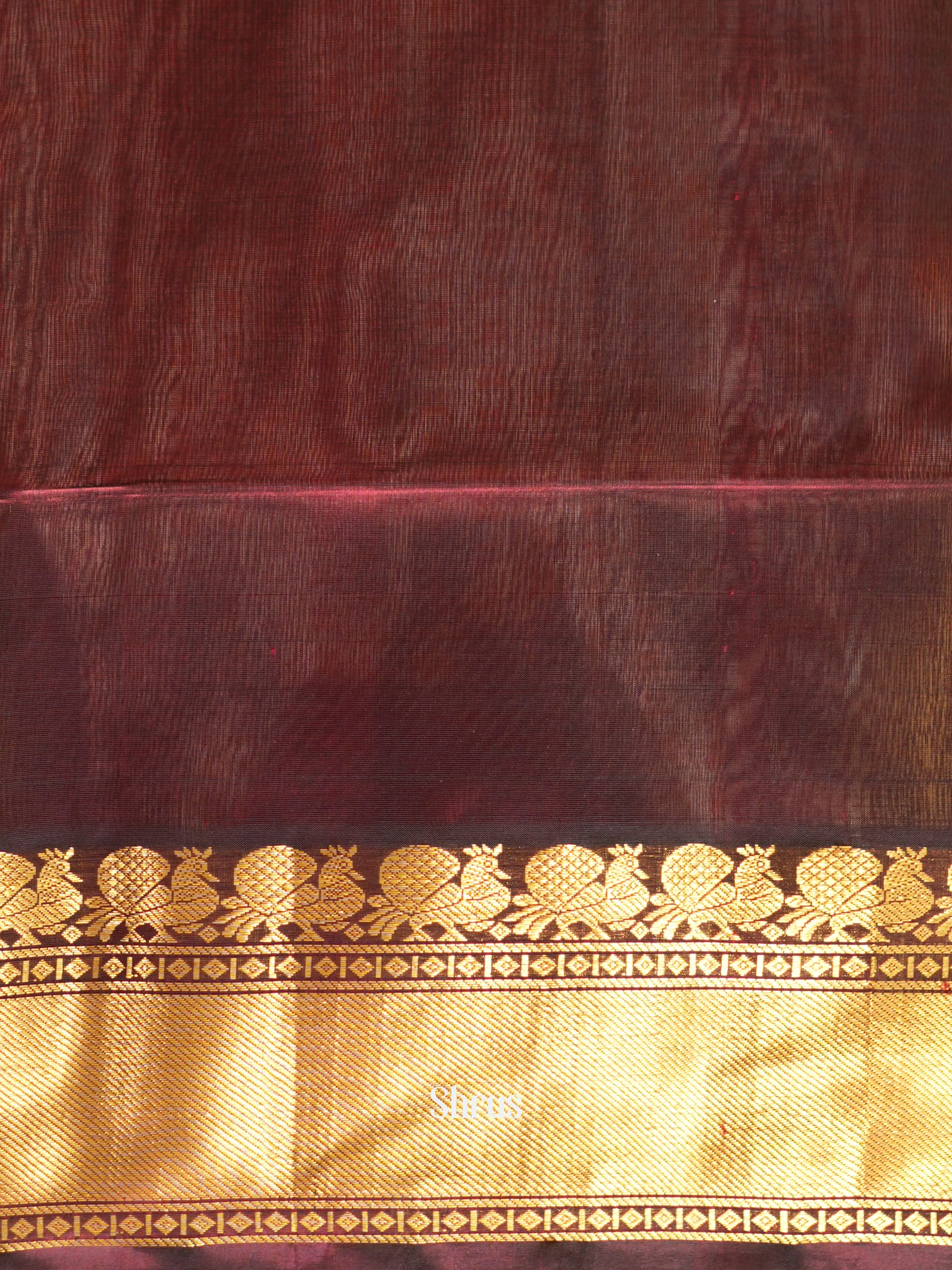 Brown(Single Tone) - Silk Cotton Saree - Shop on ShrusEternity.com