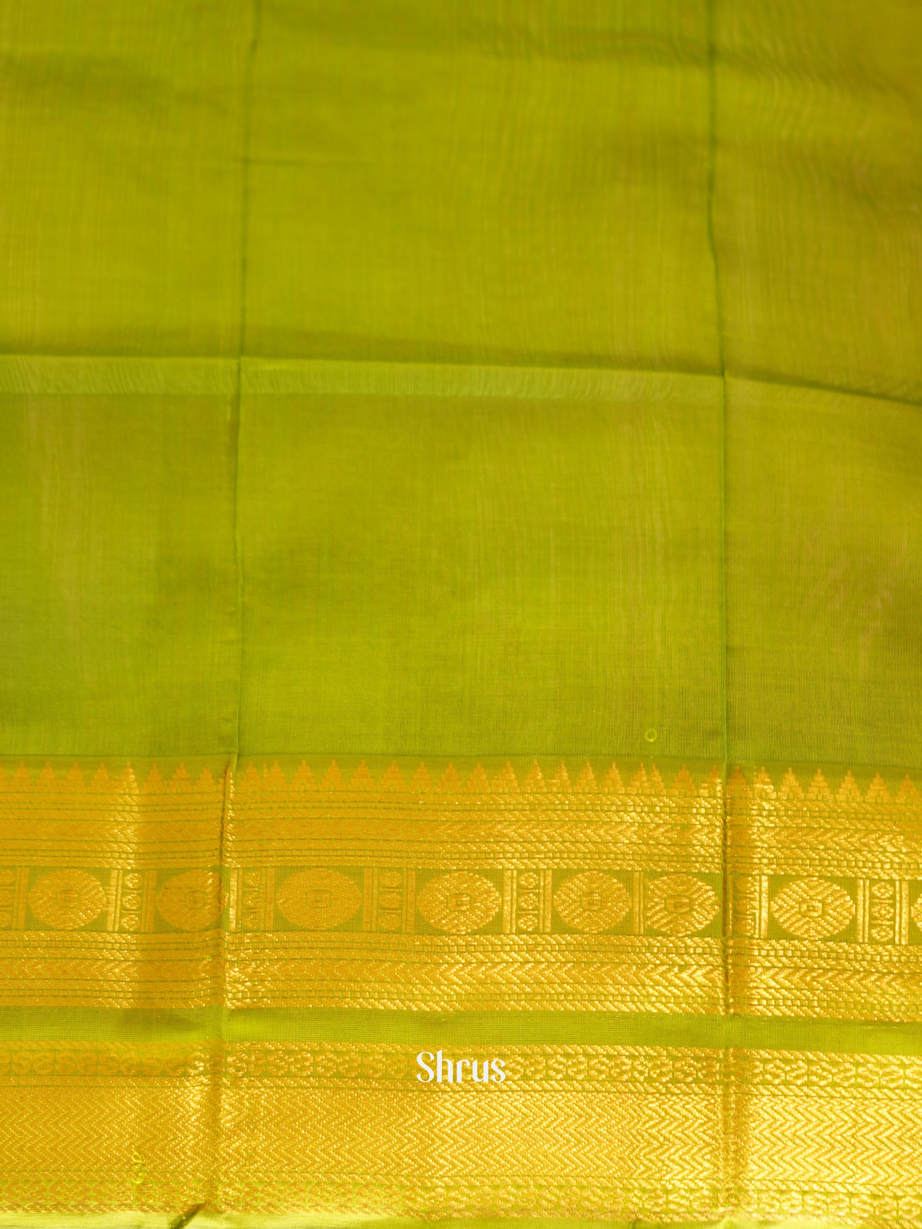 Purple & Green - Silk Cotton Saree - Shop on ShrusEternity.com