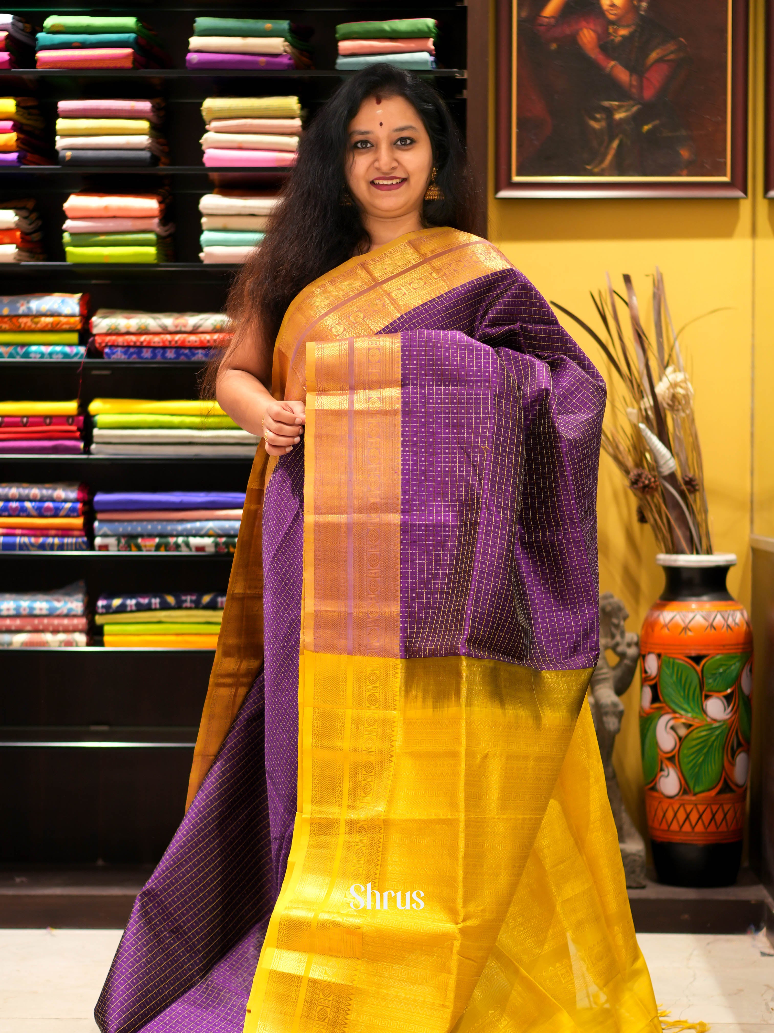 CHS03105 - Silk Cotton Saree - Shop on ShrusEternity.com
