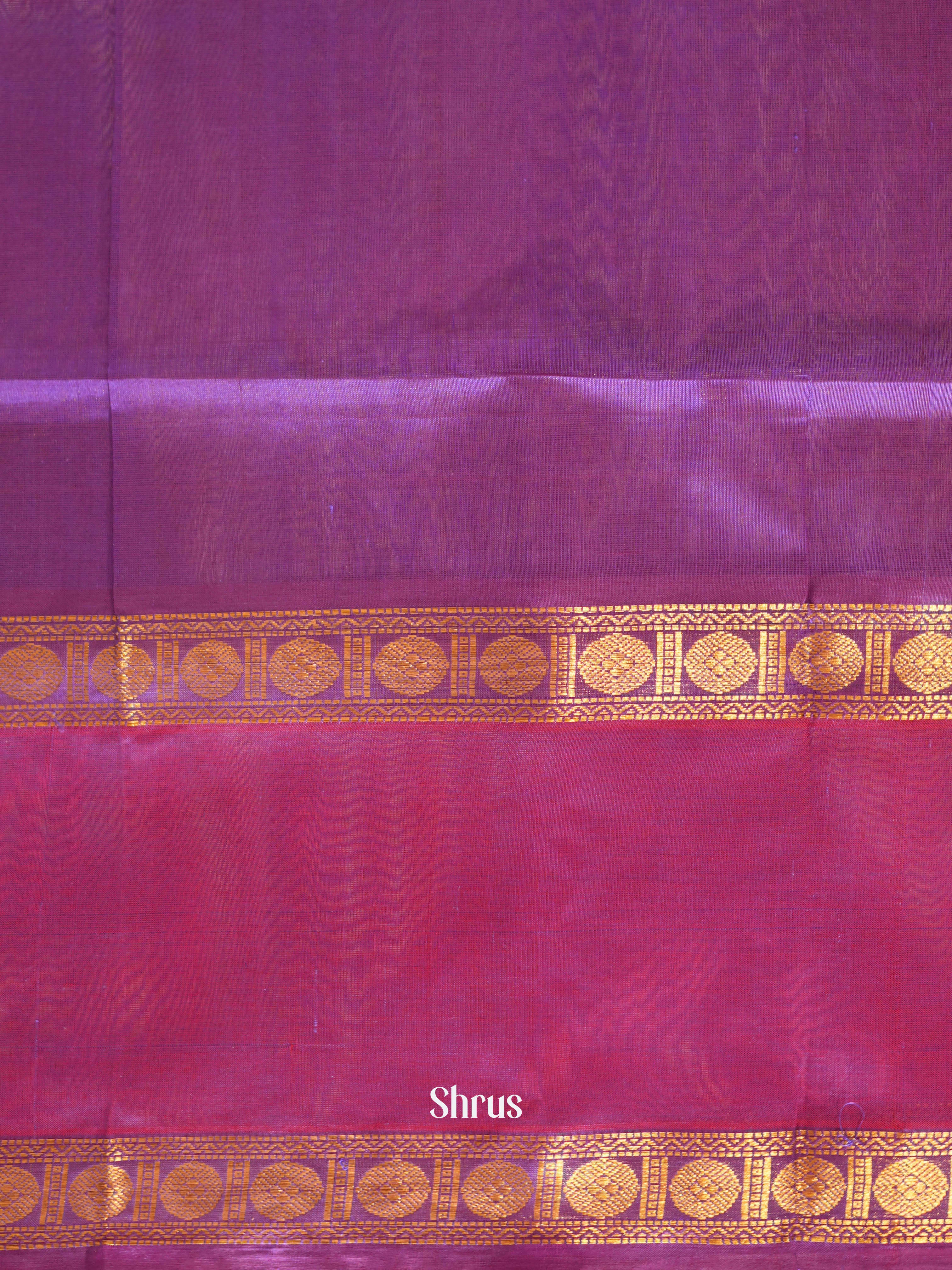 Purple (Single Tone) - Silk Cotton Saree - Shop on ShrusEternity.com