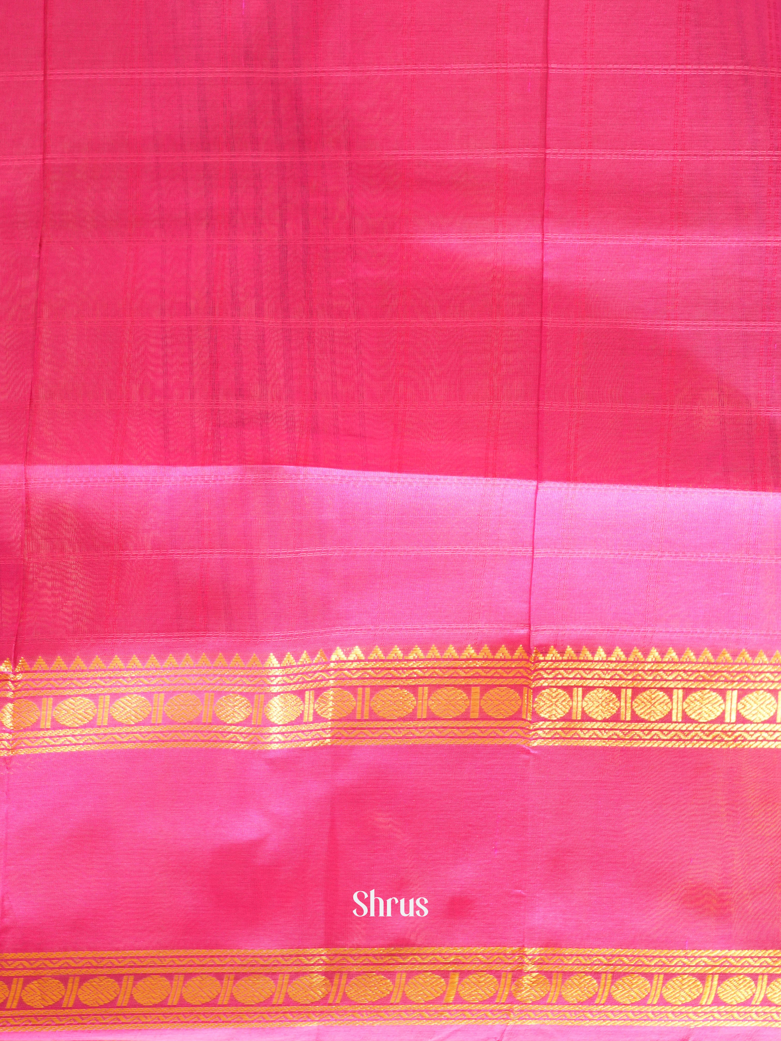Purple & Pink - Silk Cotton Saree - Shop on ShrusEternity.com