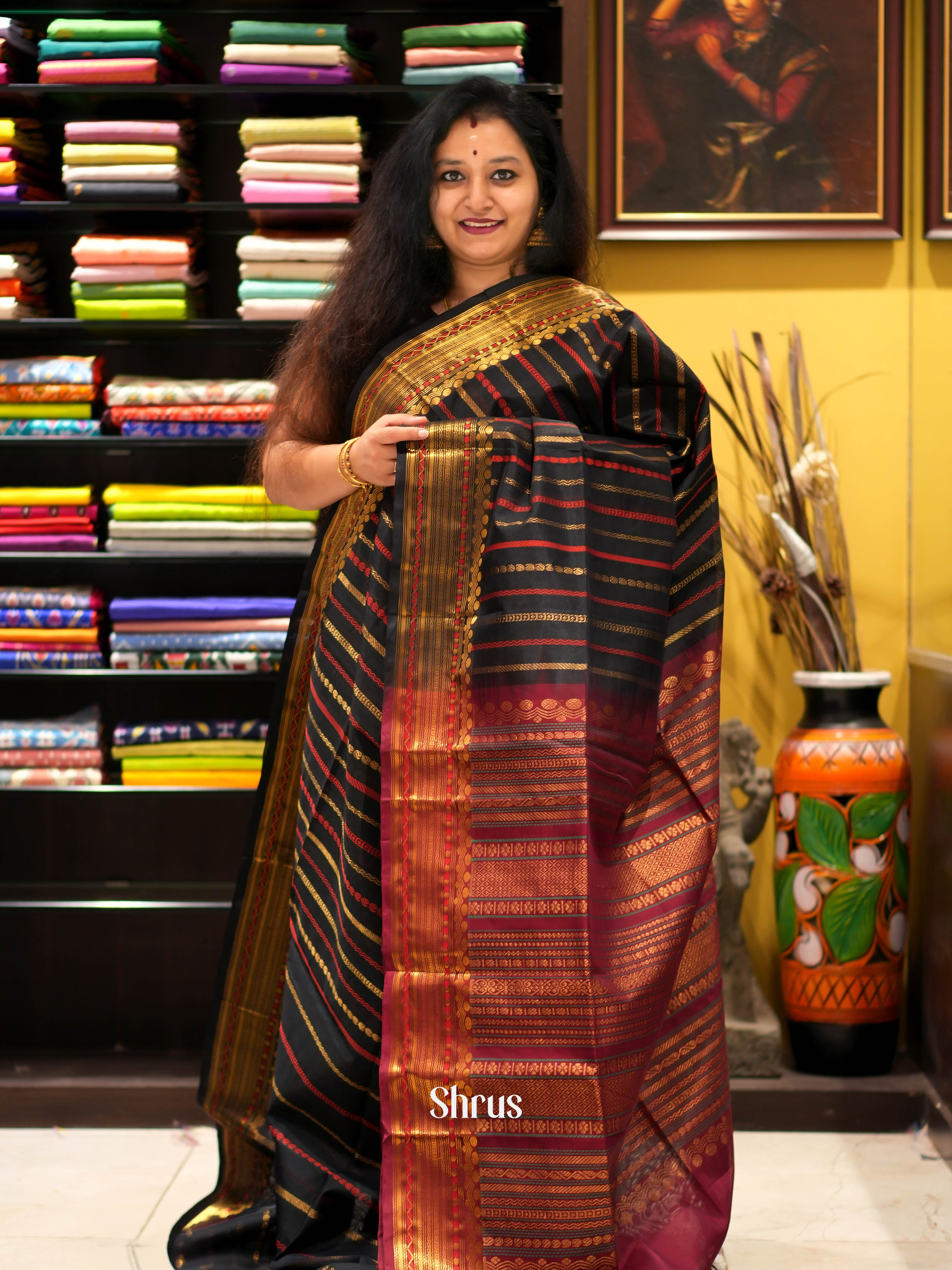 CHS03126 - Silk Cotton Saree - Shop on ShrusEternity.com