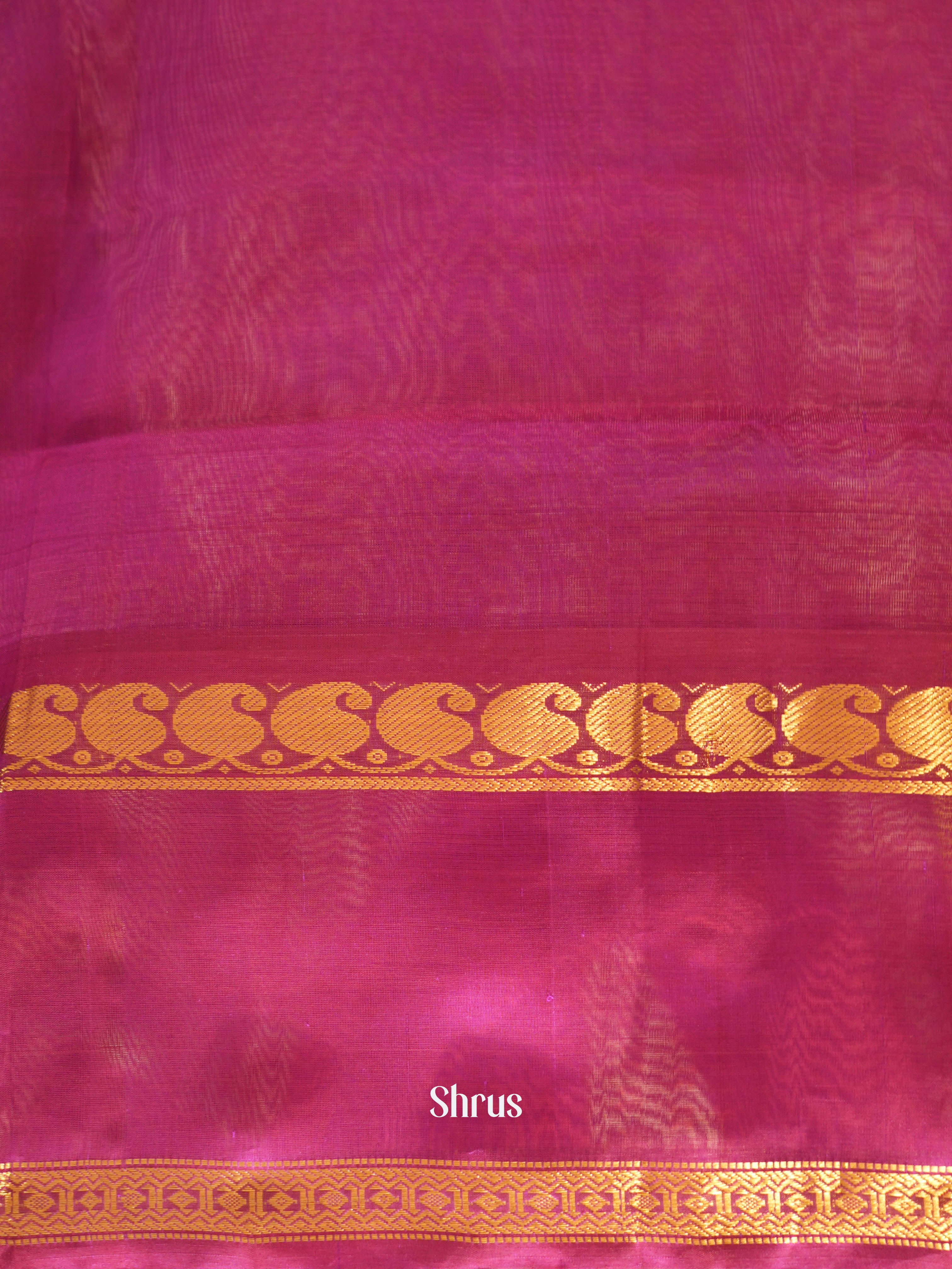 Purple & Pink - Silk Cotton Saree - Shop on ShrusEternity.com