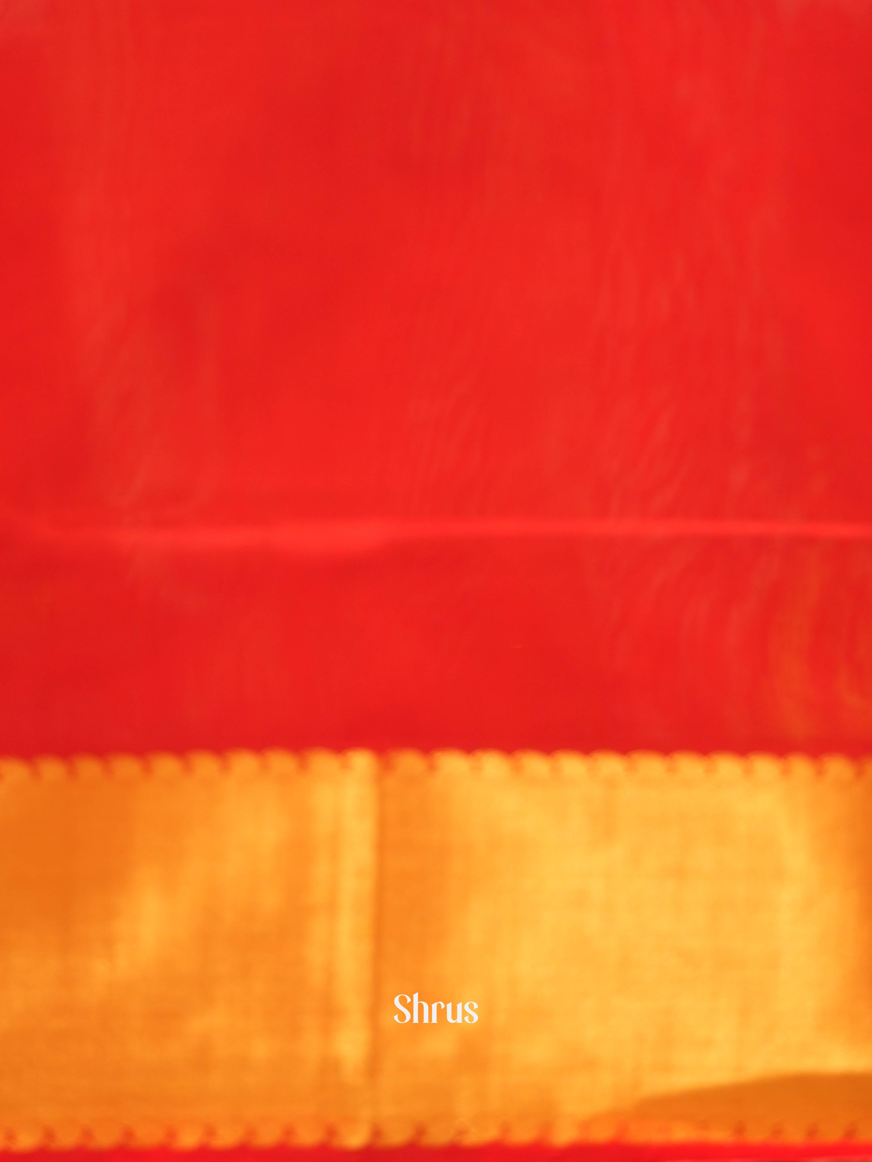 Red(Single tone) - Silk Cotton Saree - Shop on ShrusEternity.com
