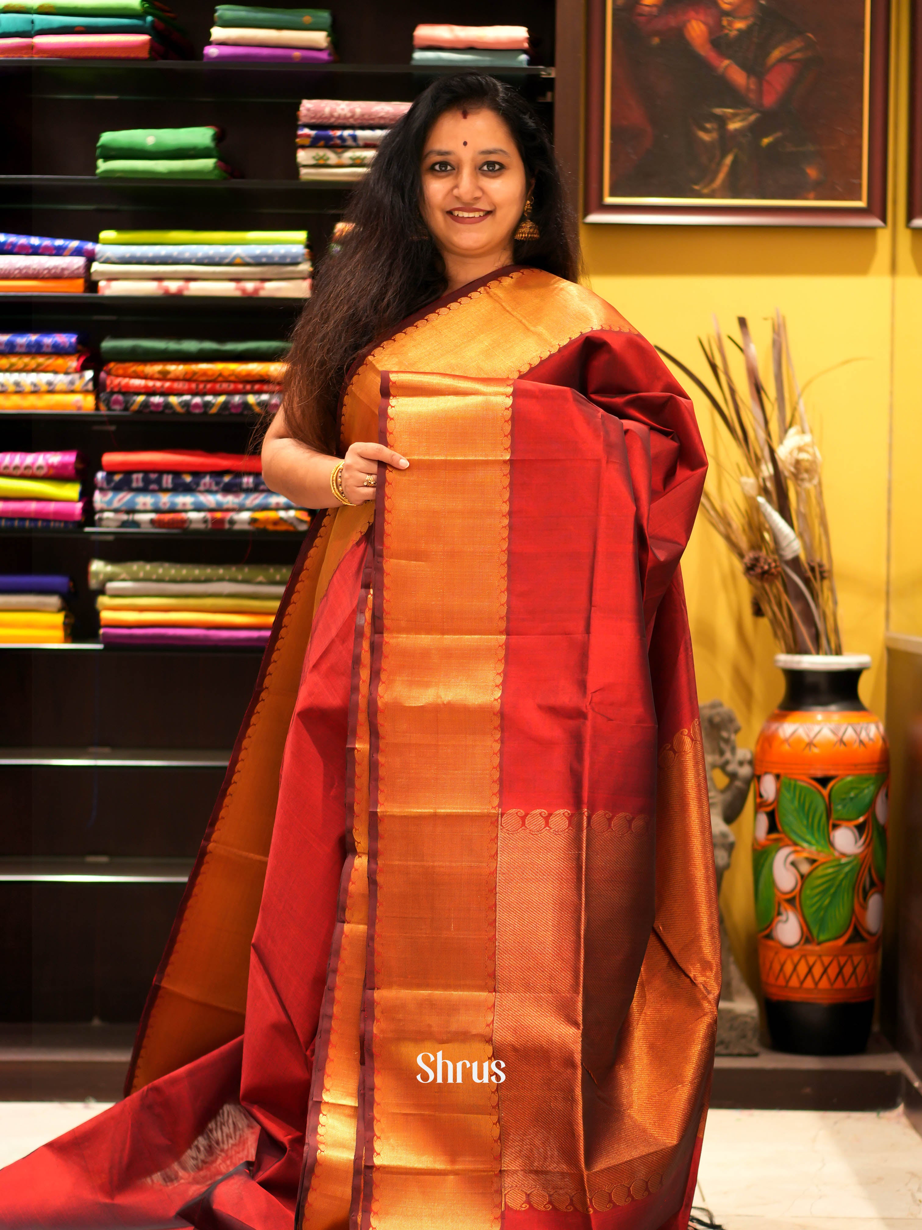 CHS03144 - Silk Cotton Saree - Shop on ShrusEternity.com