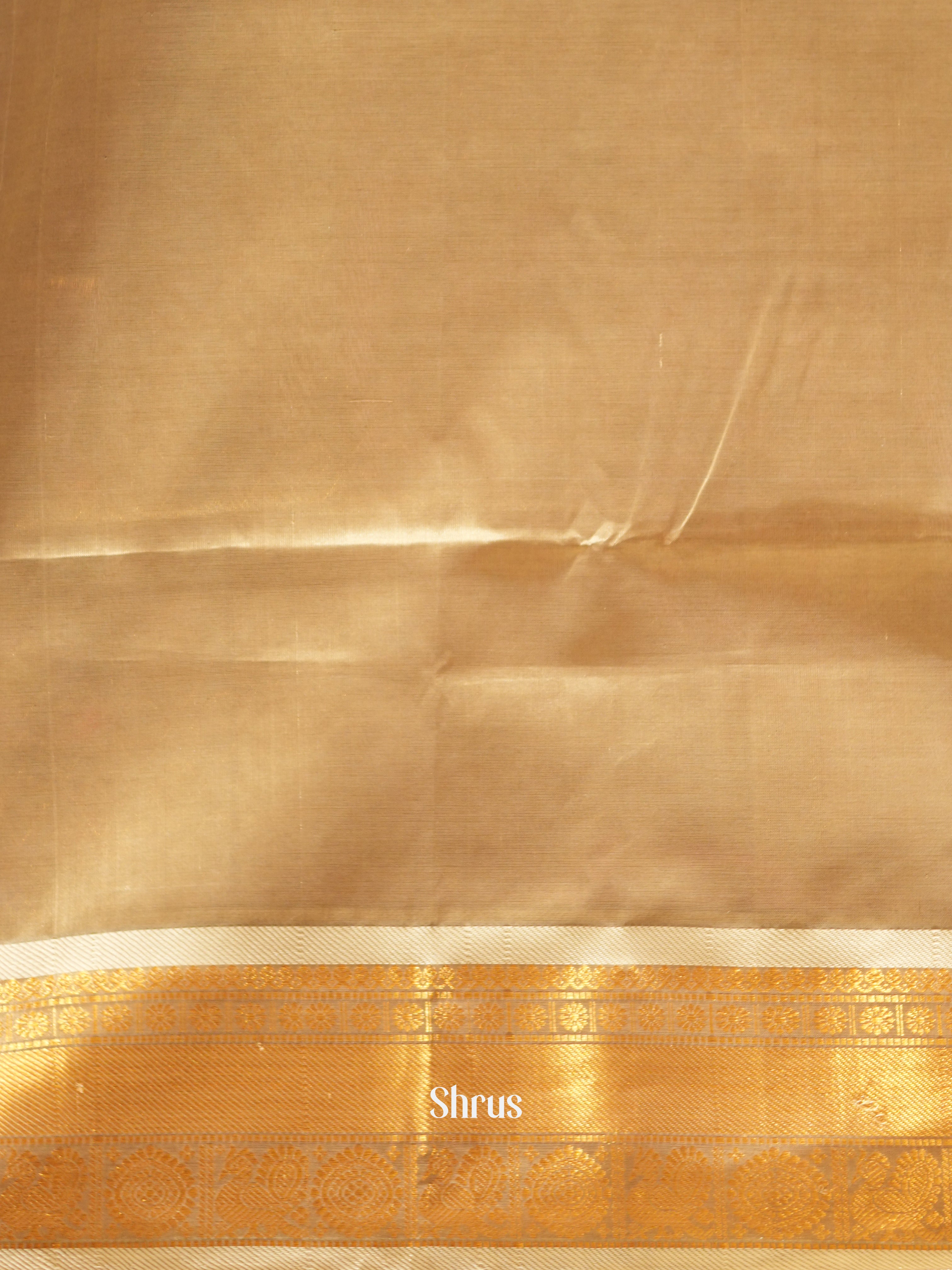 Purple & Cream - Silk Cotton Saree - Shop on ShrusEternity.com