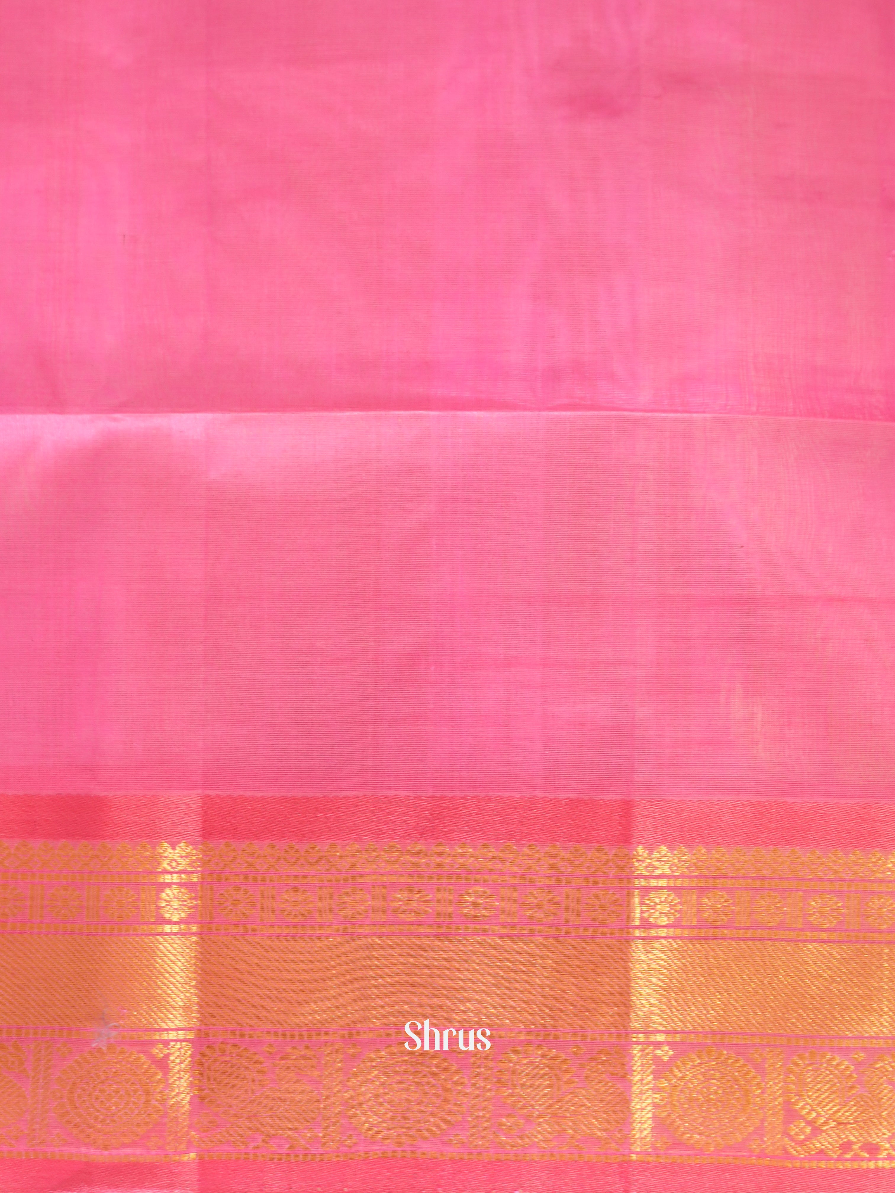Green & Pink - Silk Cotton Saree - Shop on ShrusEternity.com
