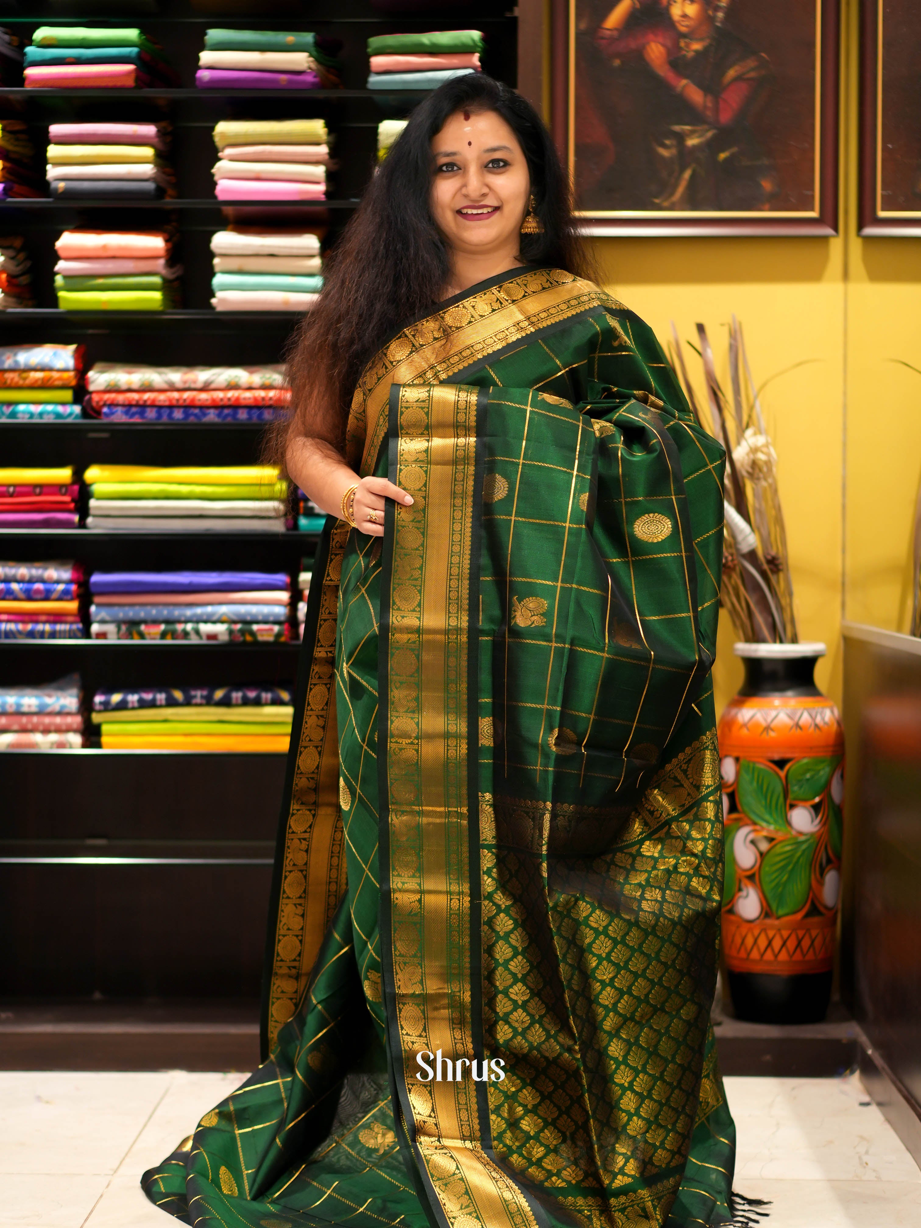 CHS03156 - Silk Cotton Saree - Shop on ShrusEternity.com