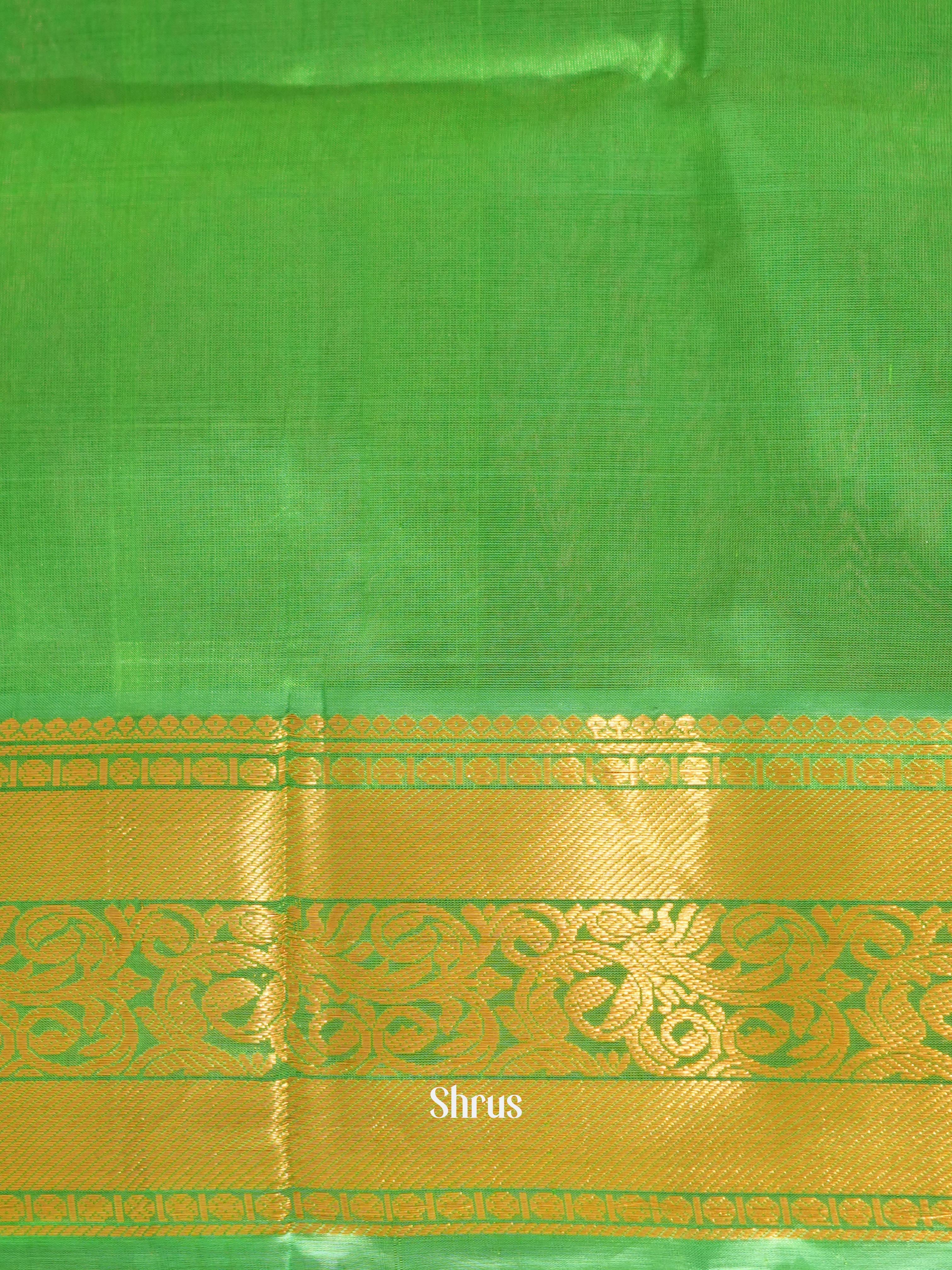 Red & Green - Silk Cotton Saree - Shop on ShrusEternity.com