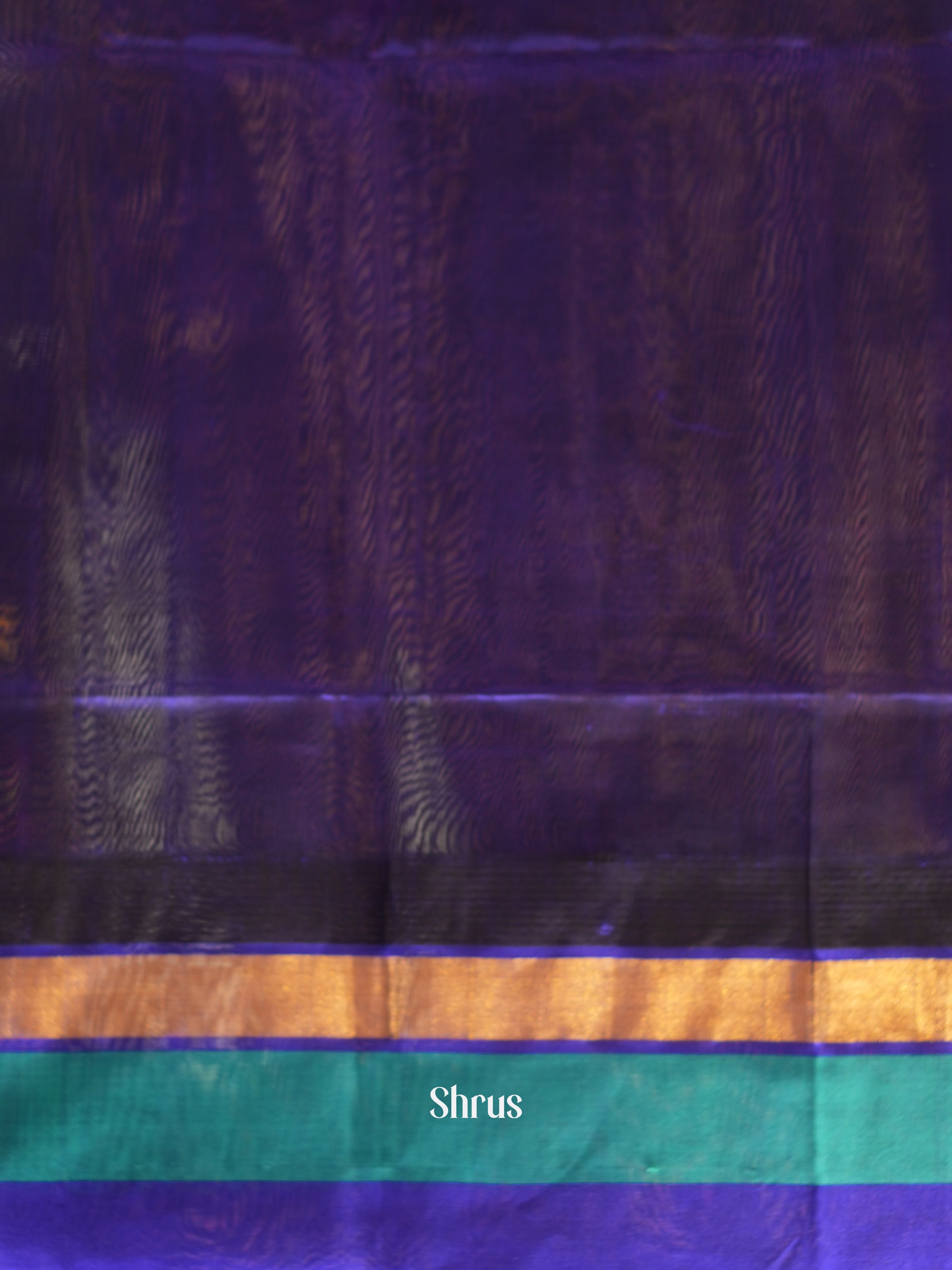 Pink & Blue - Silk Cotton Saree - Shop on ShrusEternity.com