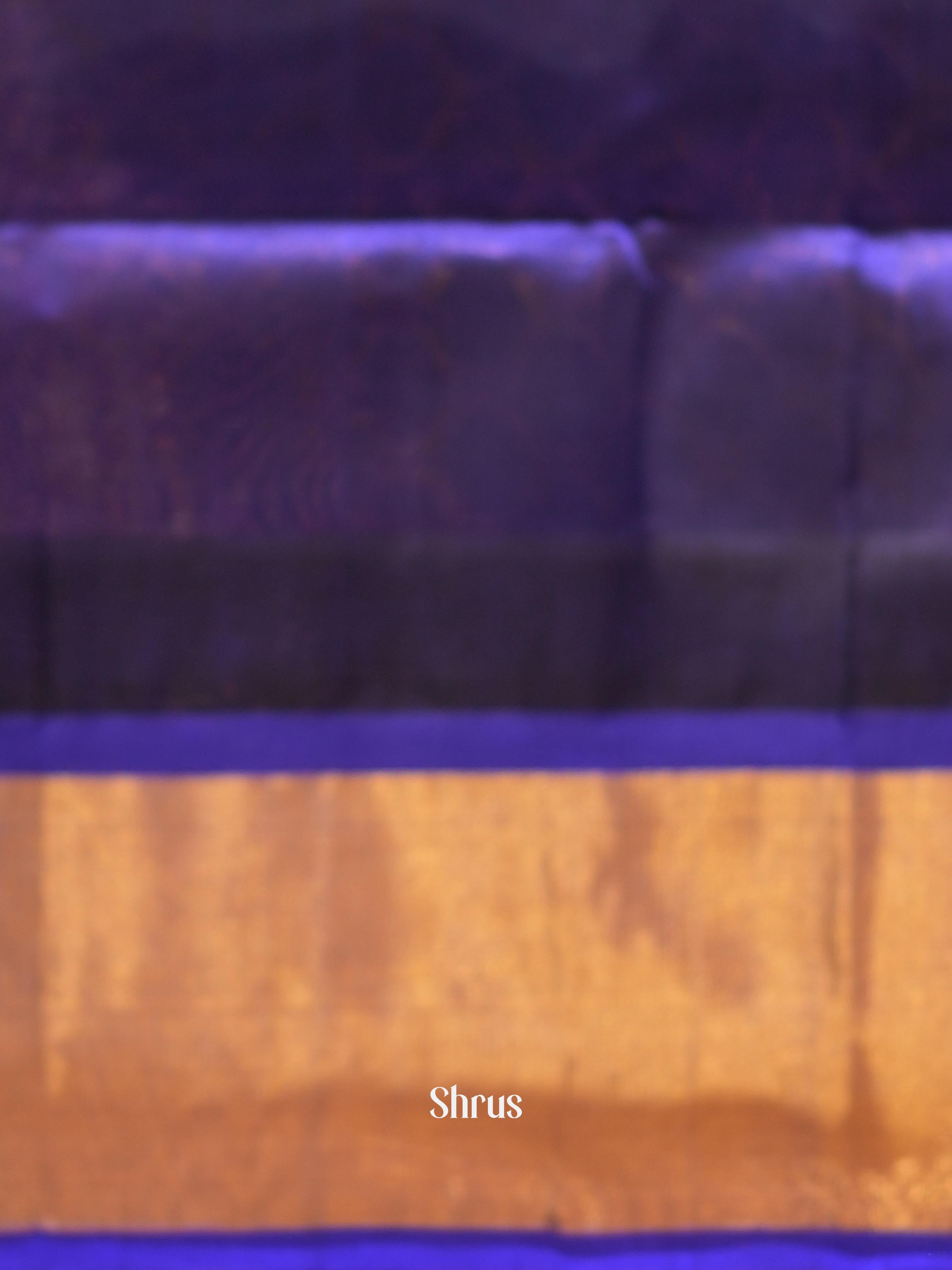 Pink & Blue - Silk Cotton Saree - Shop on ShrusEternity.com