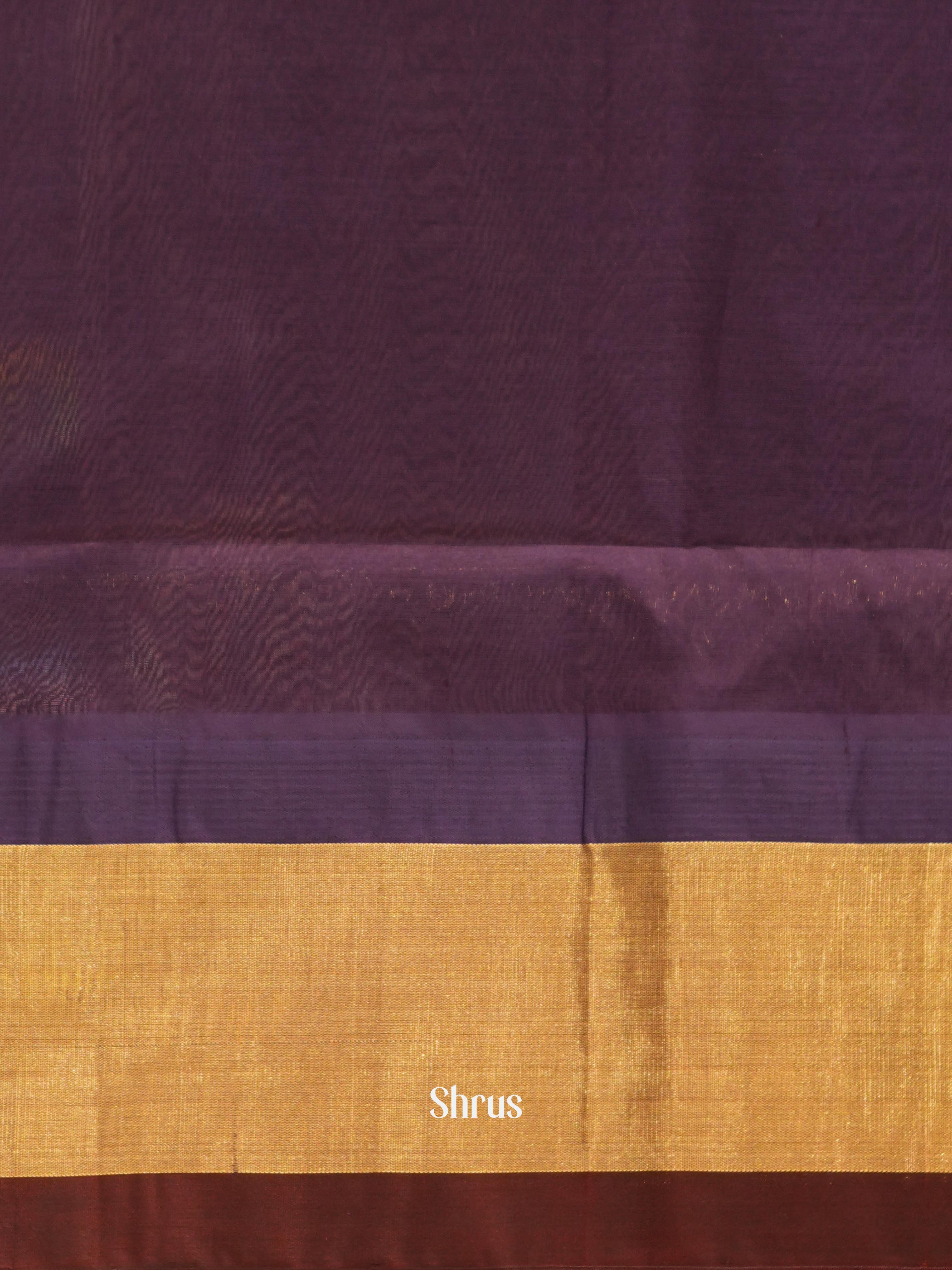 Lite Blue & Brown - Silk Cotton Saree - Shop on ShrusEternity.com