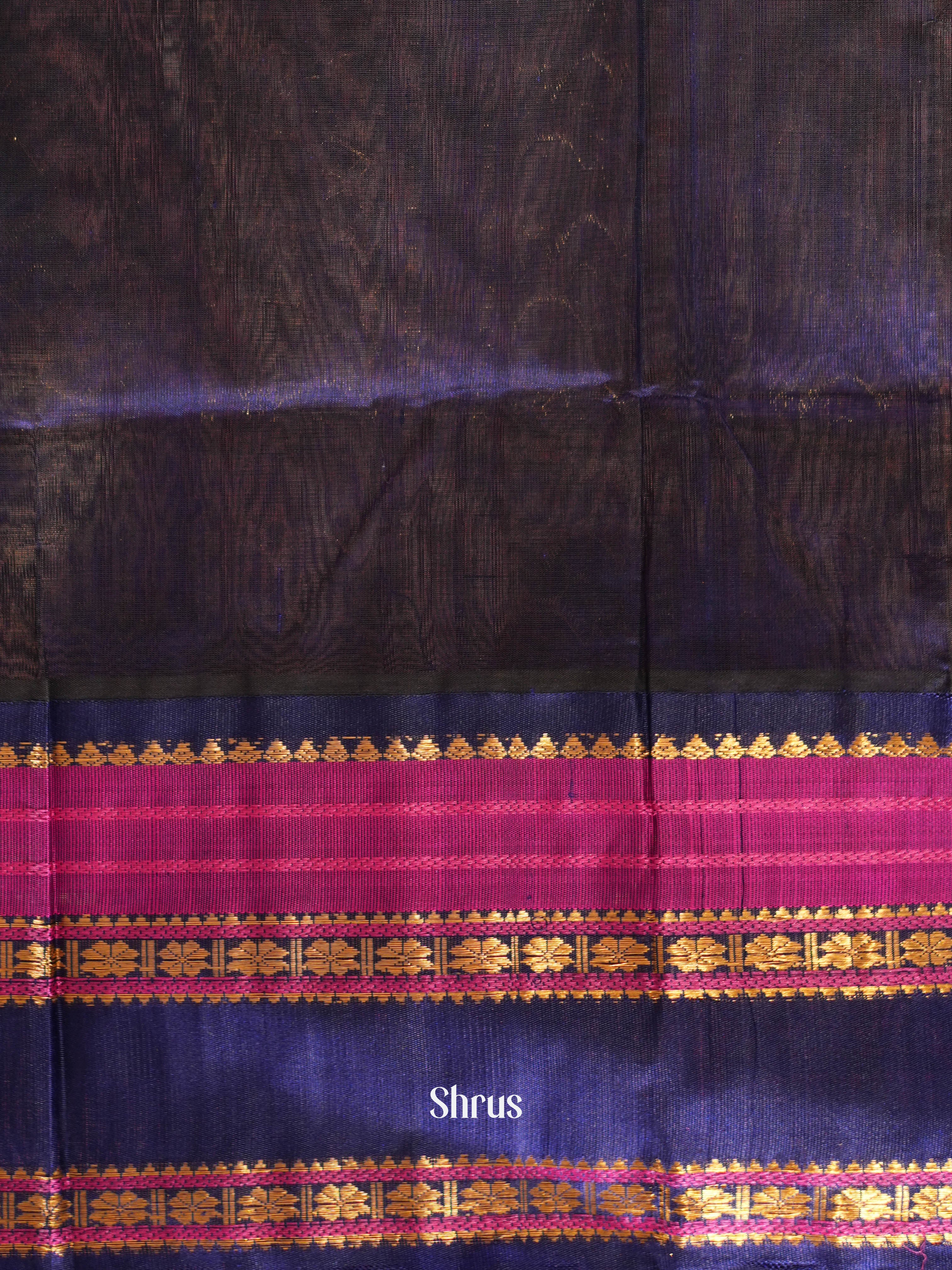 Mustard & Blue - Silk Cotton Saree - Shop on ShrusEternity.com