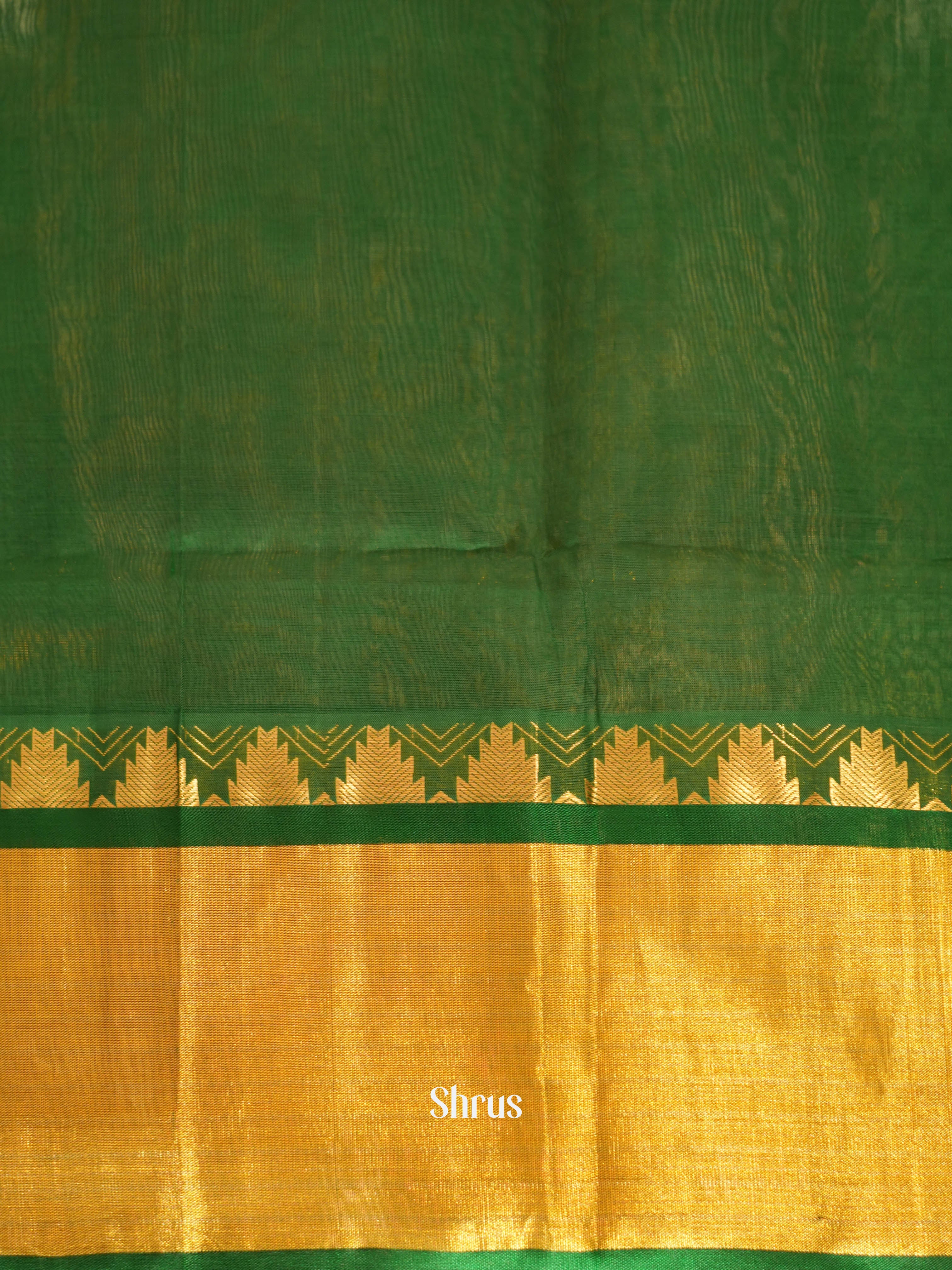 Pink & Green - Silk Cotton Saree - Shop on ShrusEternity.com
