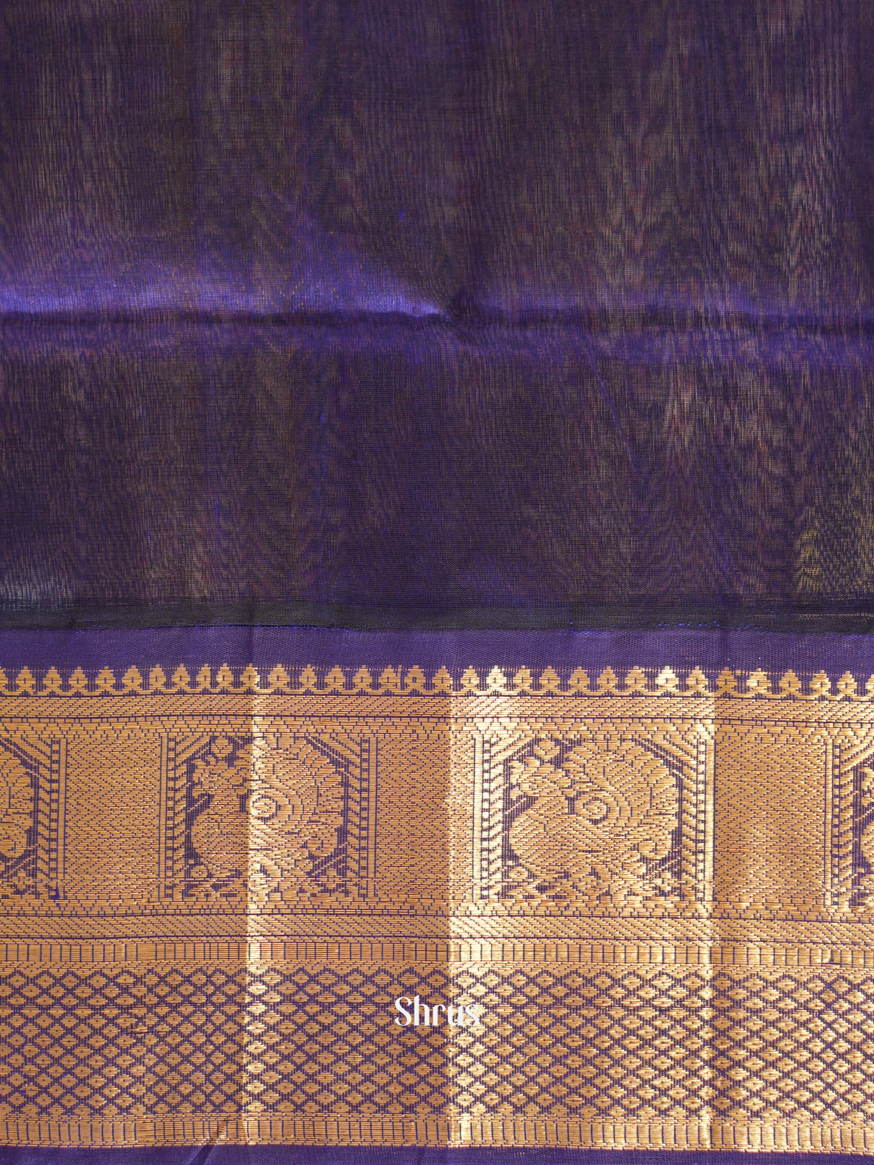 Green & Blue - Silk Cotton Saree - Shop on ShrusEternity.com