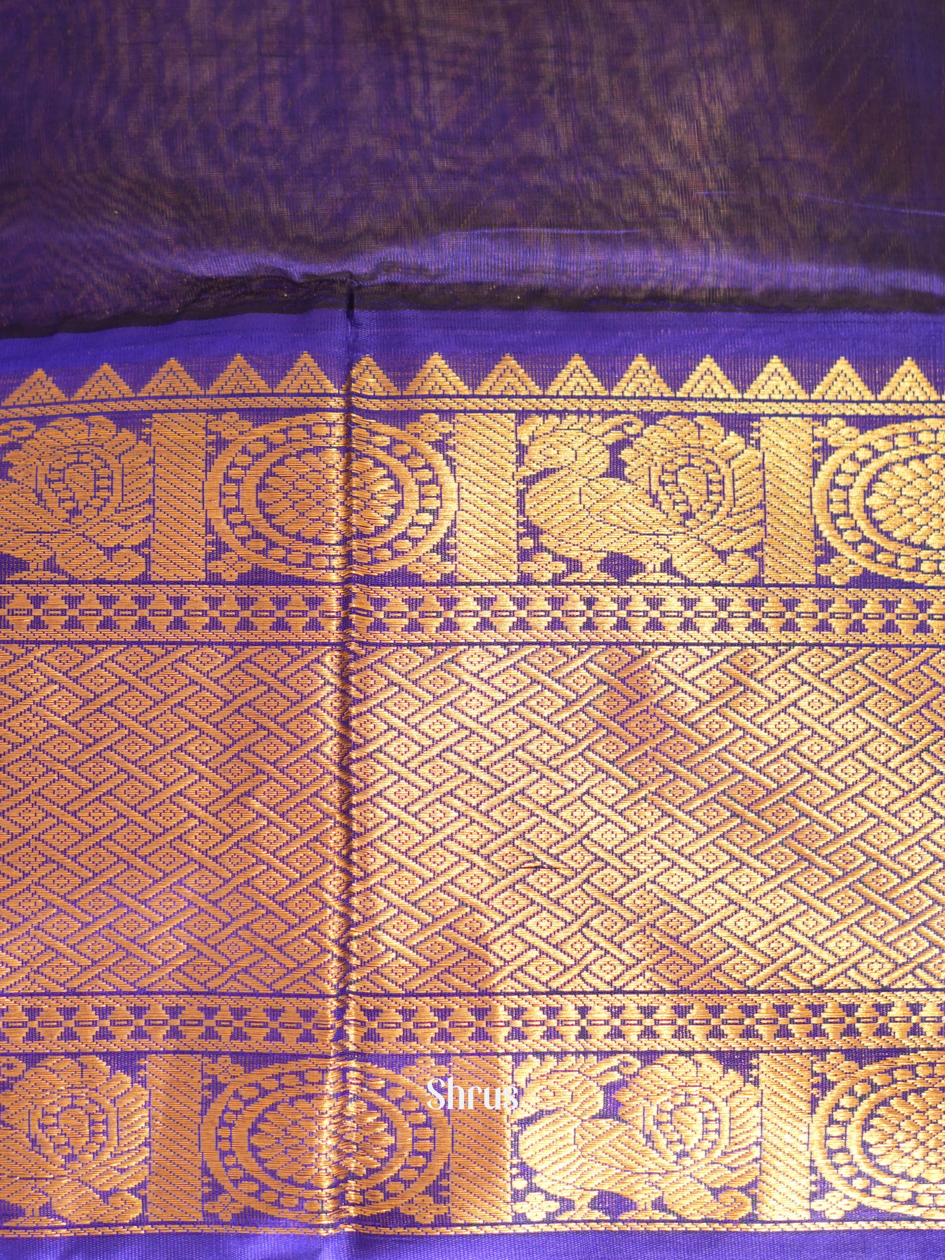 Teal & Blue - Silk Cotton Saree - Shop on ShrusEternity.com
