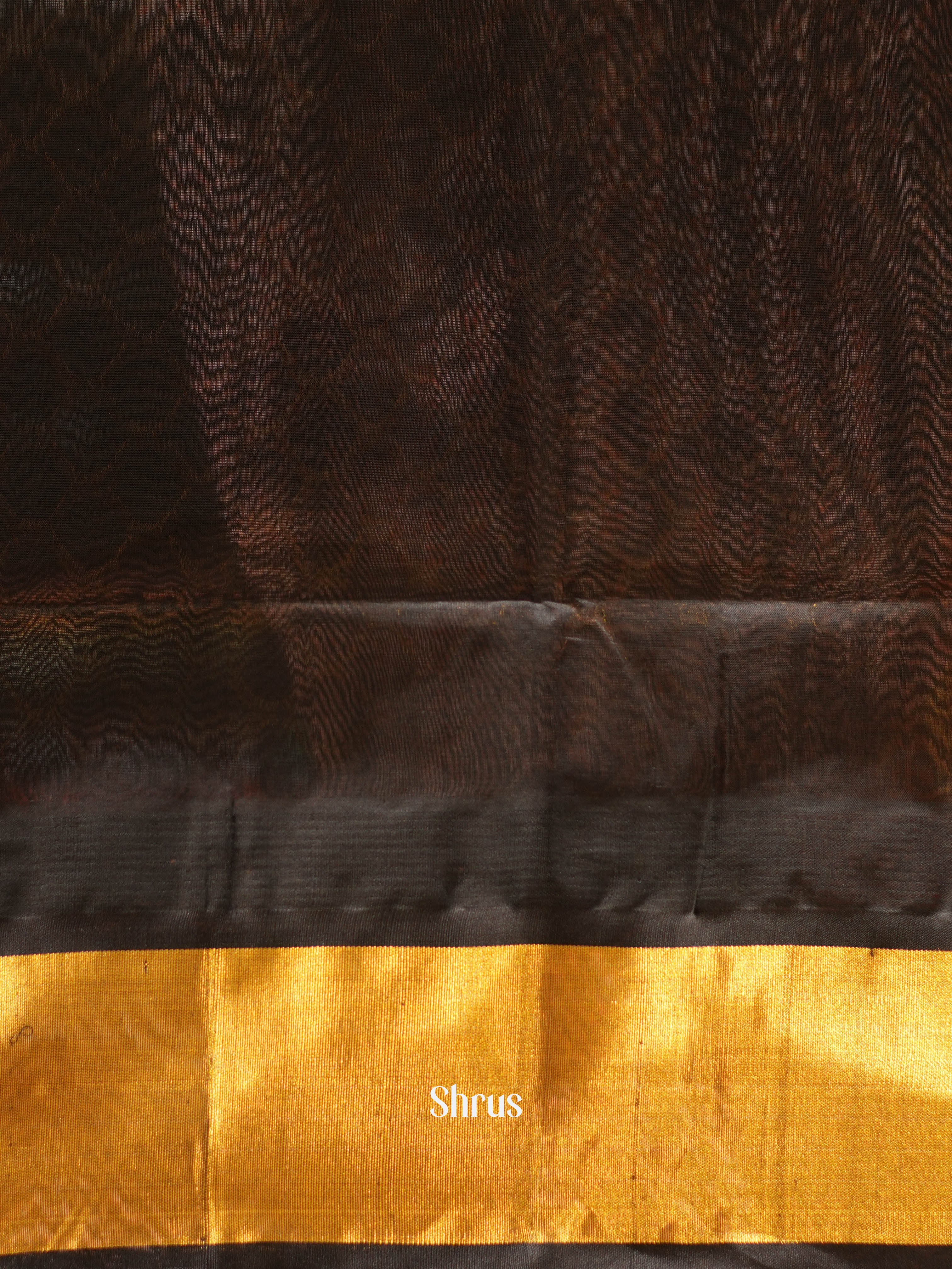 Yellow & Black - Silk Cotton Saree - Shop on ShrusEternity.com