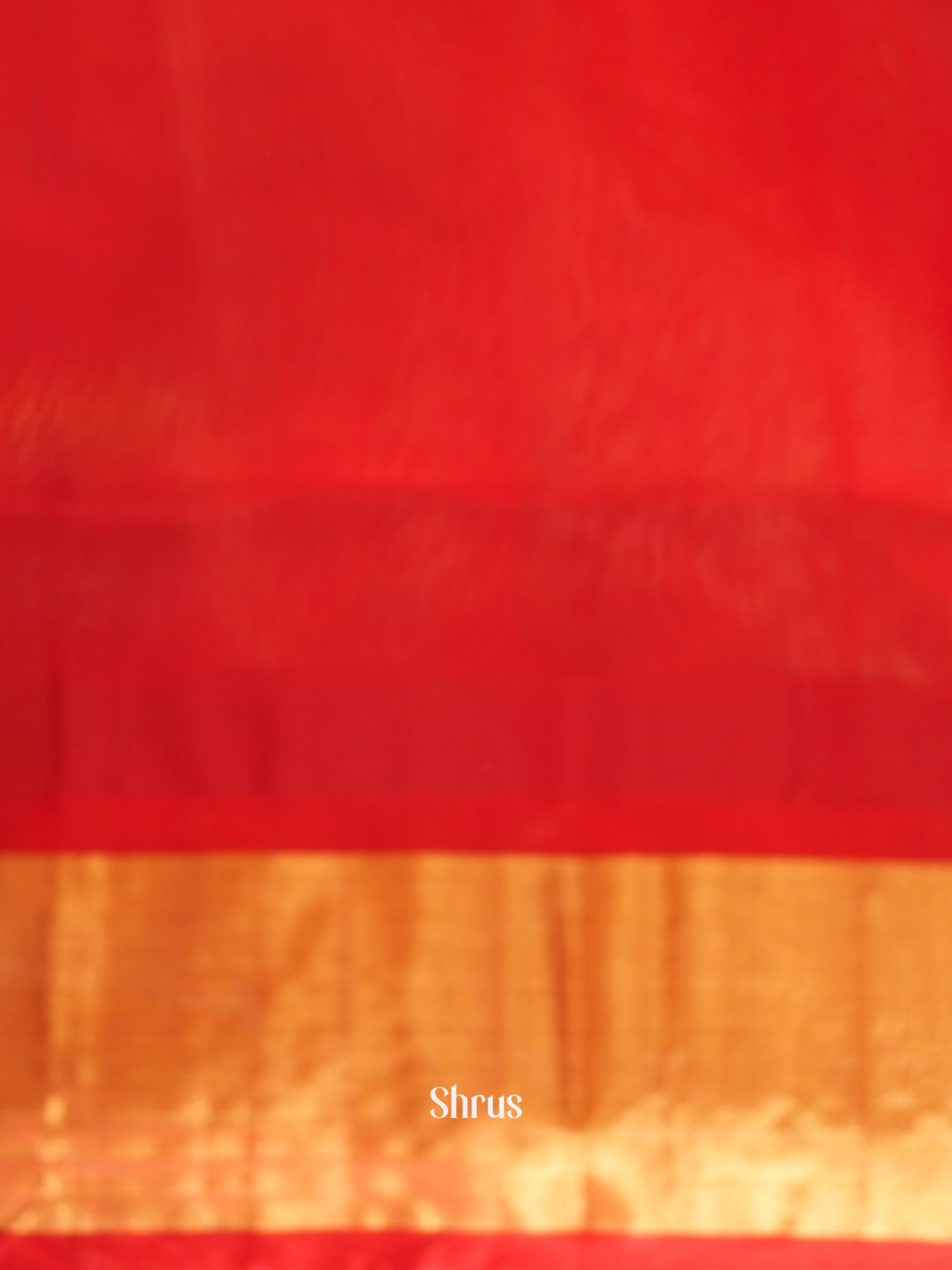 Yellow & Red - Silk Cotton Saree - Shop on ShrusEternity.com