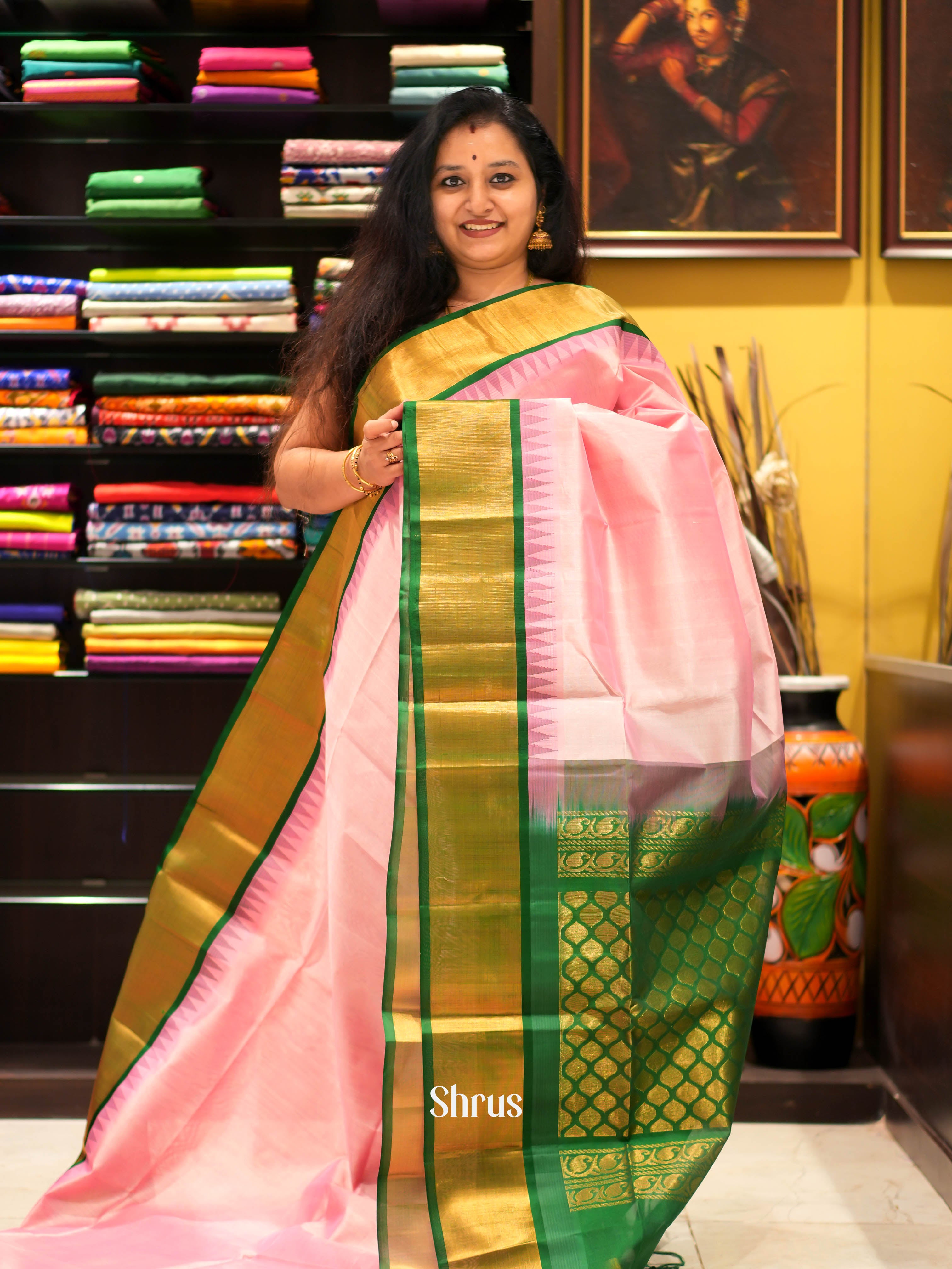CHS03307 - Silk Cotton Saree - Shop on ShrusEternity.com
