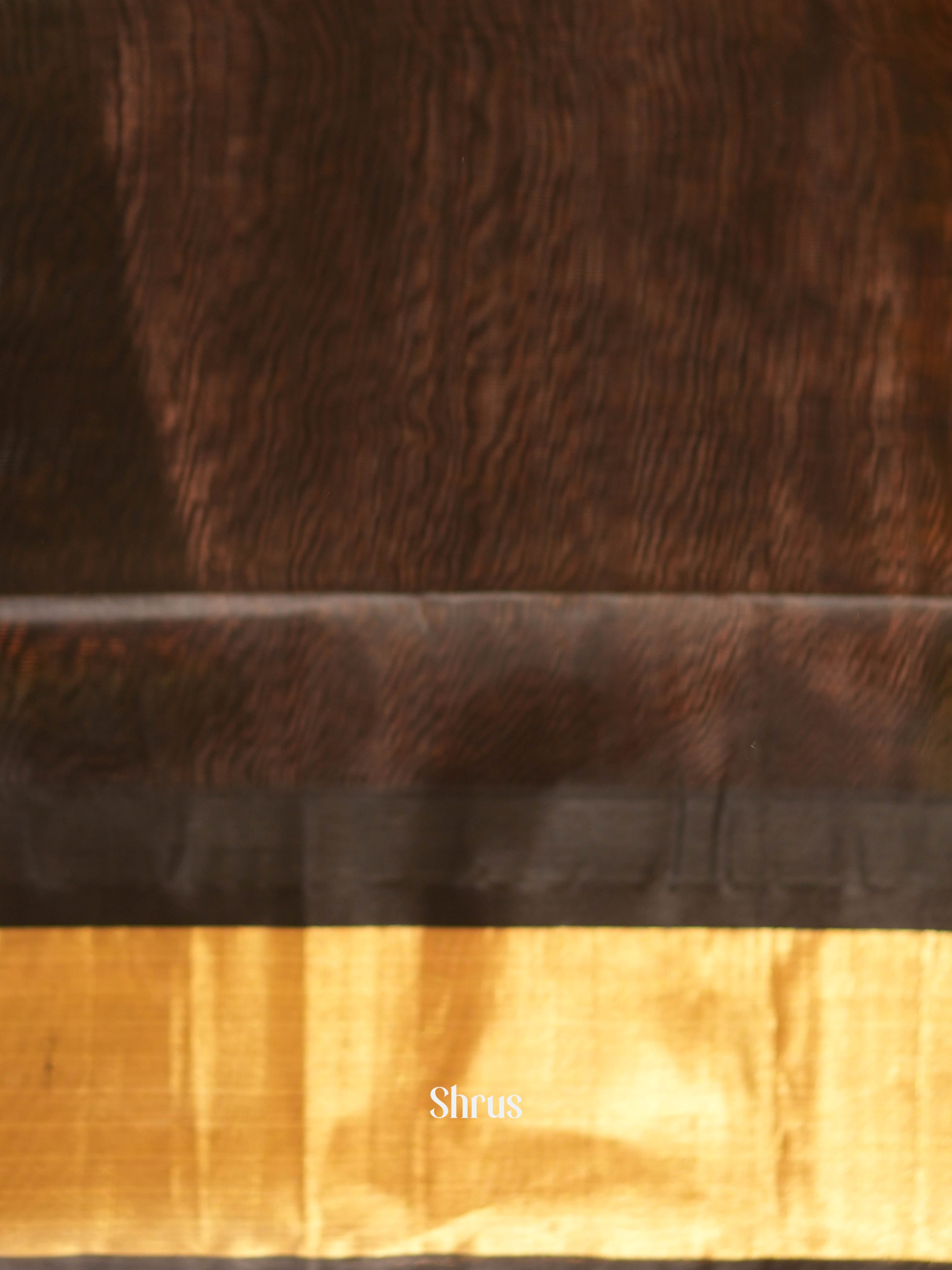 Yellow & Brown- Silk Cotton Saree - Shop on ShrusEternity.com