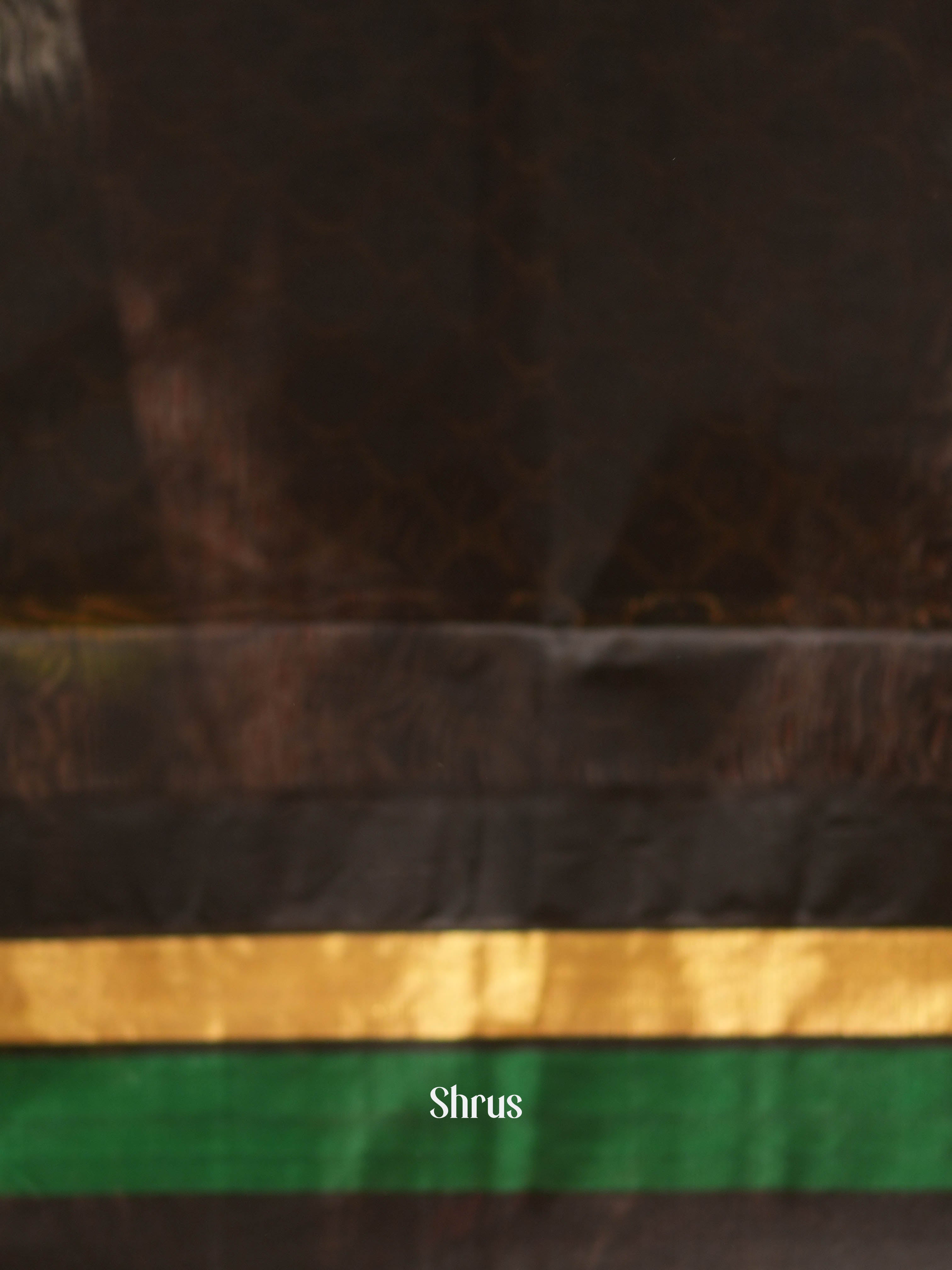 Sandal & Black - Silk cotton Saree - Shop on ShrusEternity.com