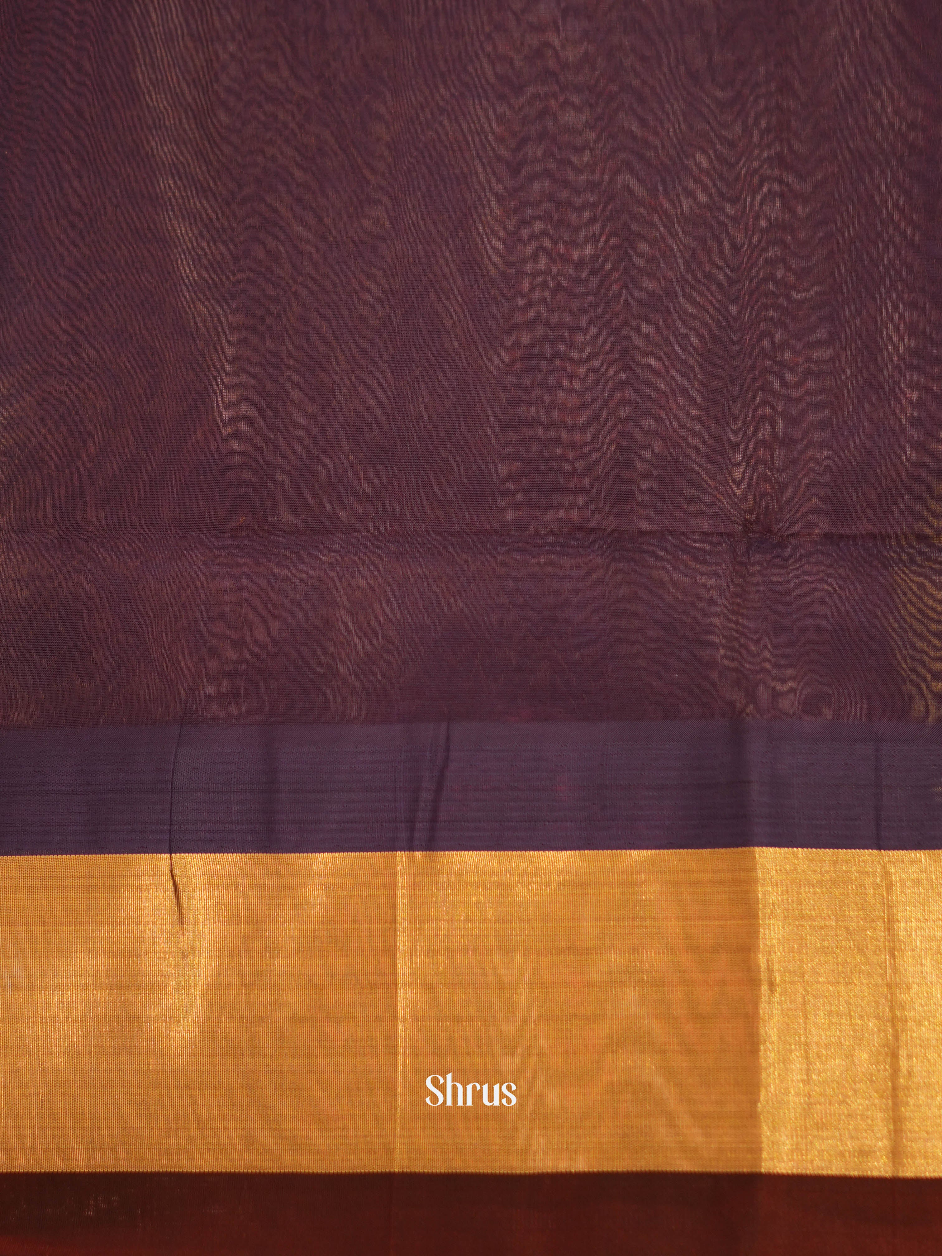 Blue & Brown - Silk Cotton Saree - Shop on ShrusEternity.com
