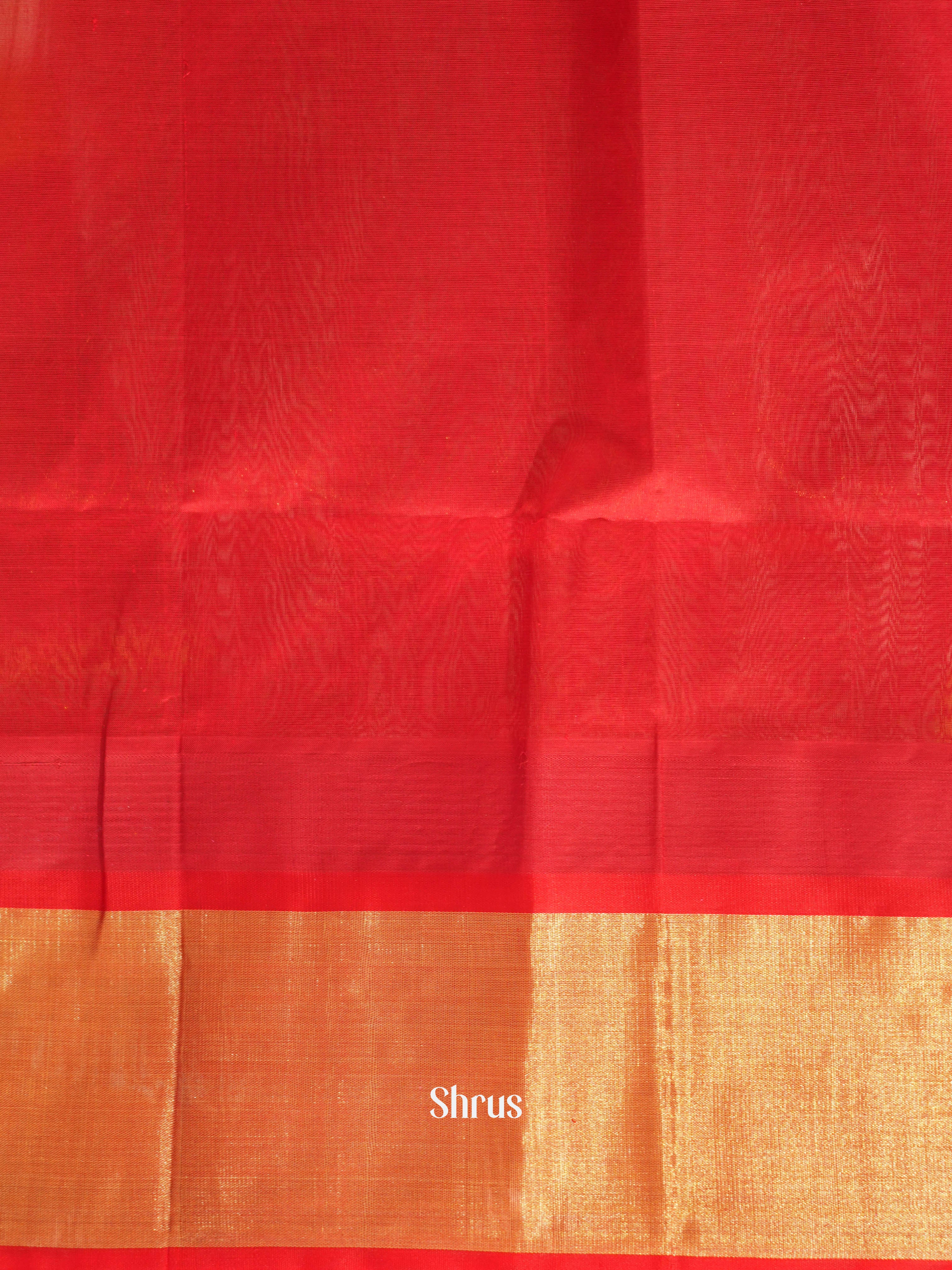 Green & Red - Silk Cotton Saree - Shop on ShrusEternity.com