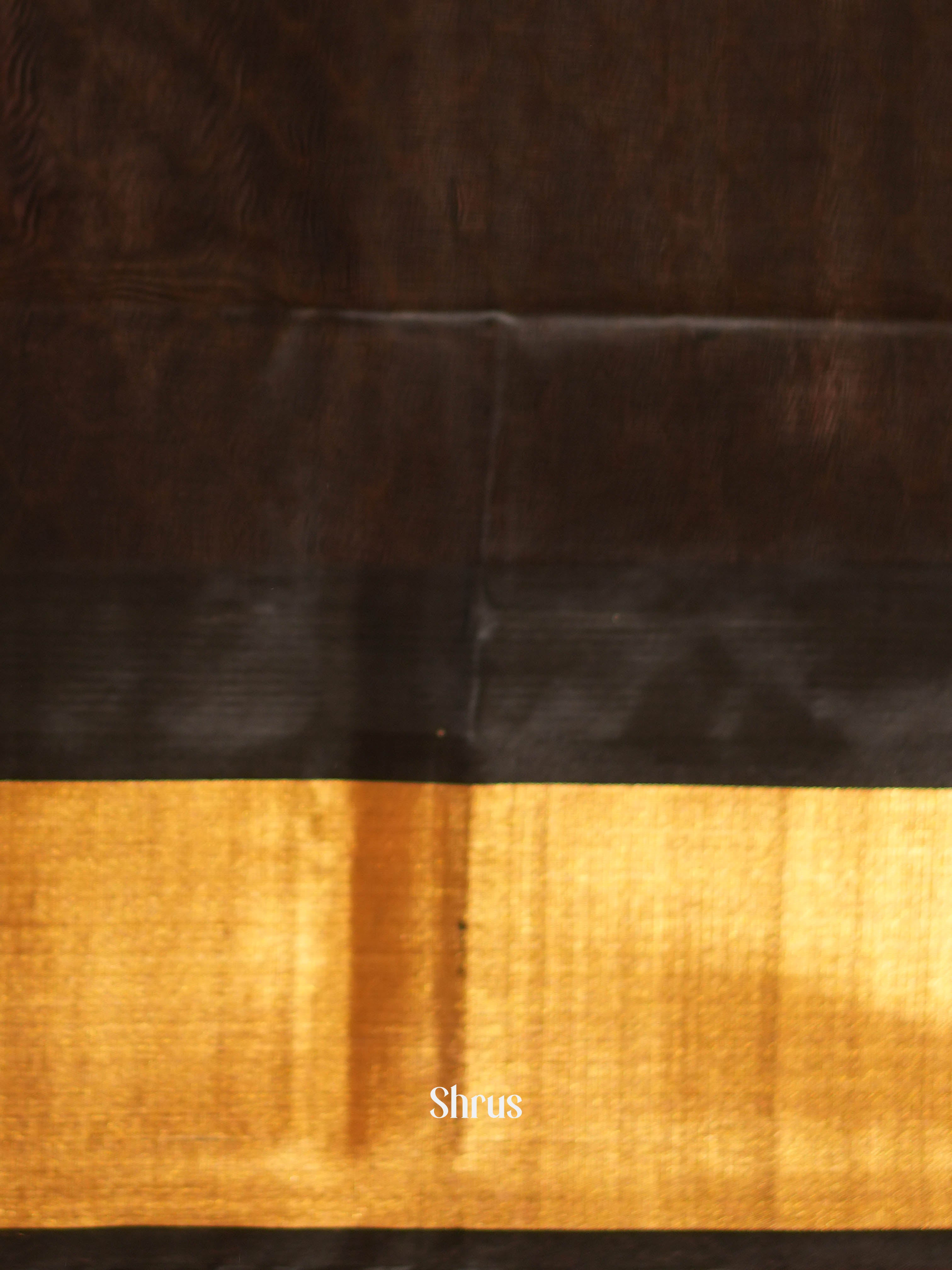 Yellow & Black - Silk Cotton Saree - Shop on ShrusEternity.com