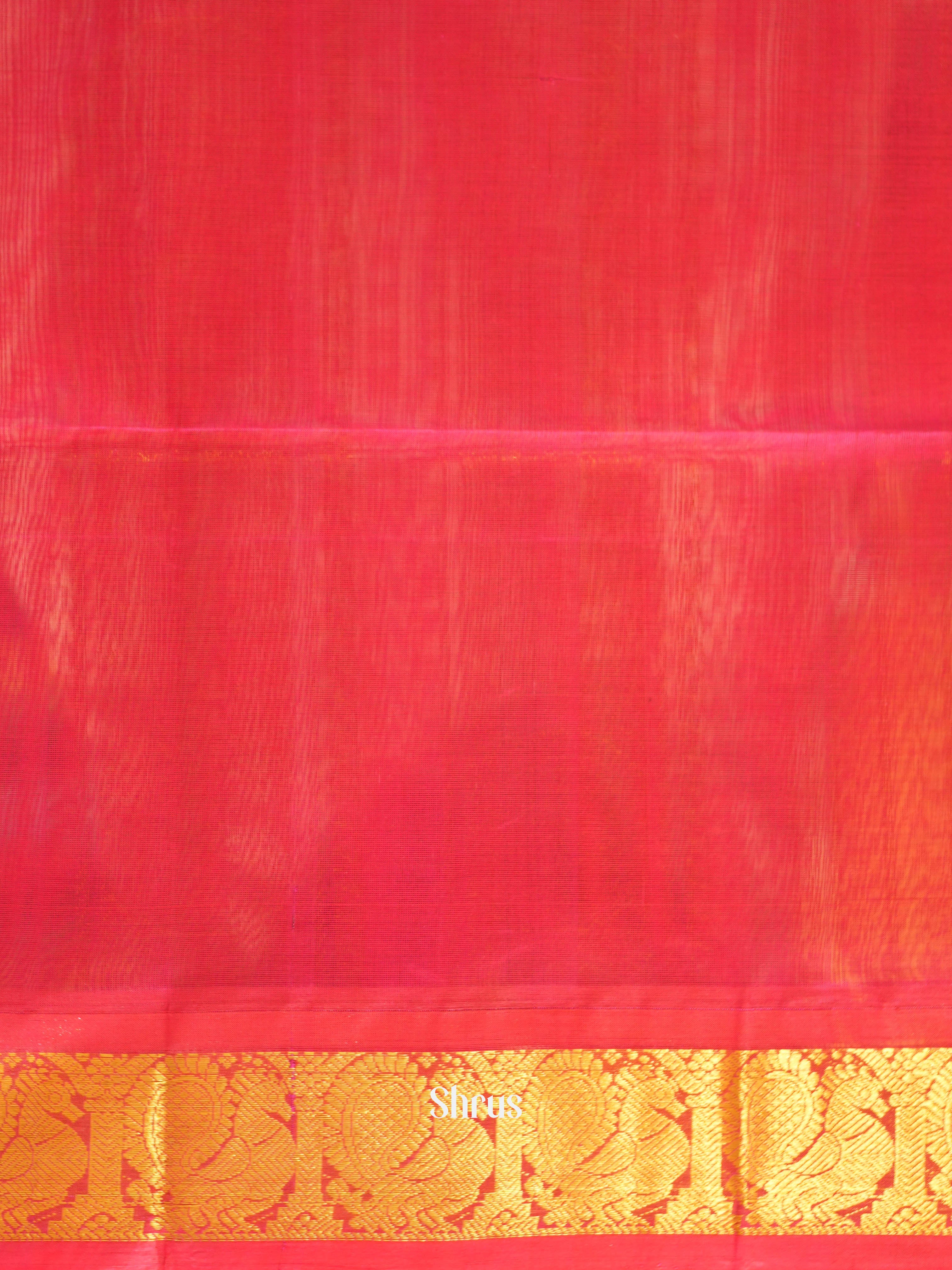 Blue & Pink - Silk Cotton Saree - Shop on ShrusEternity.com