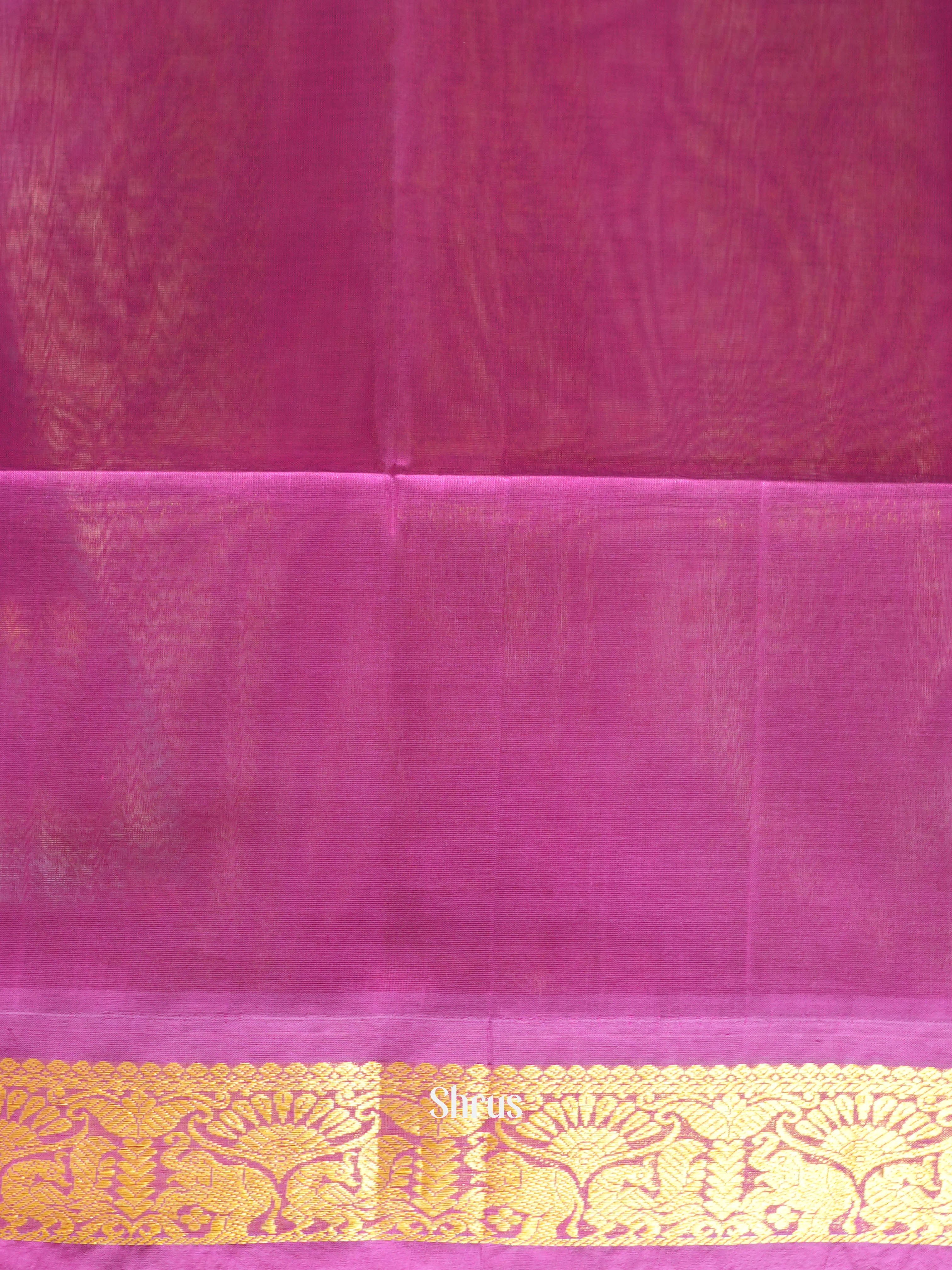 Blue & Pink - Silk Cotton Saree - Shop on ShrusEternity.com