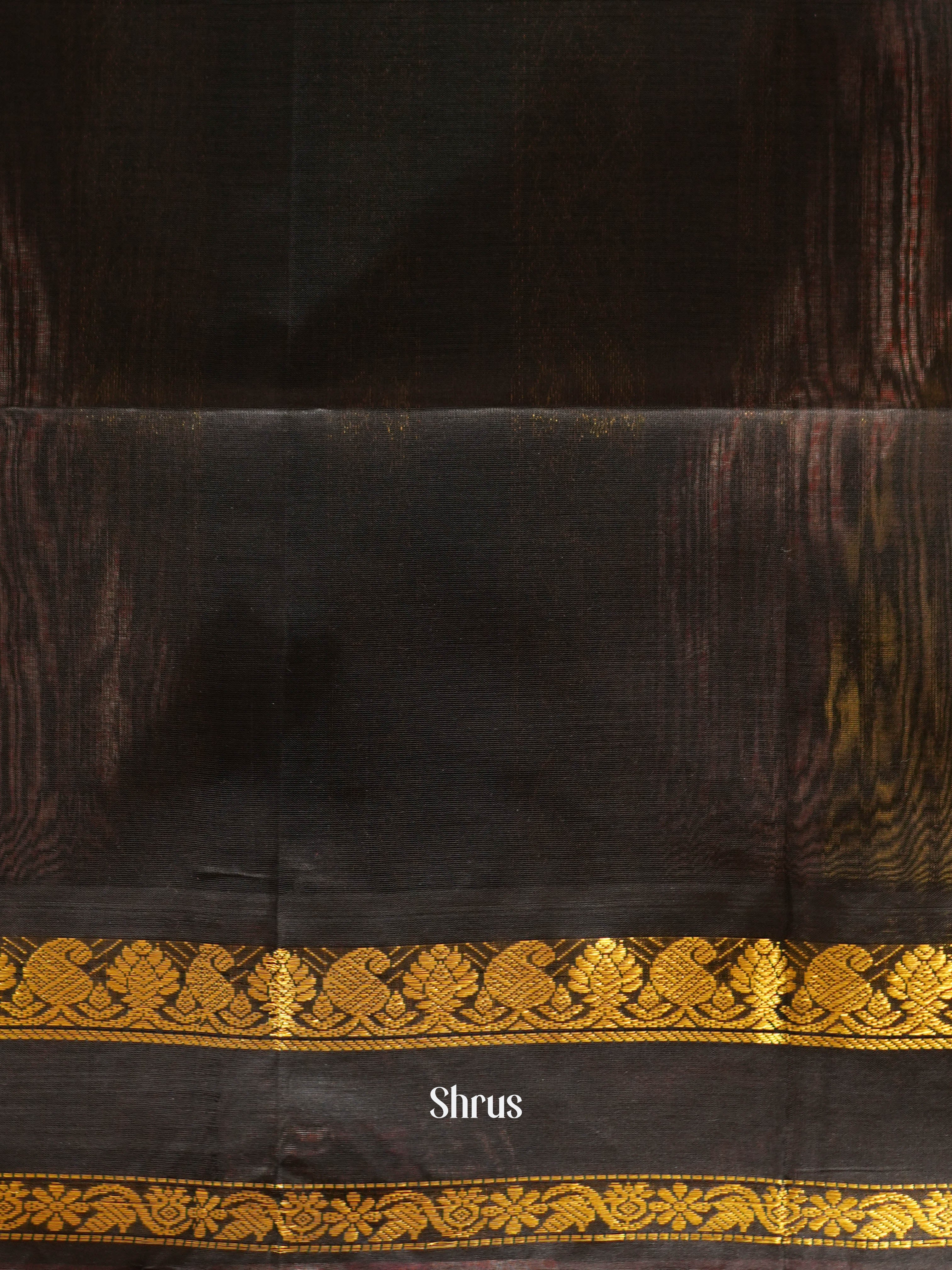 Orange & Black - Silk Cotton Saree - Shop on ShrusEternity.com