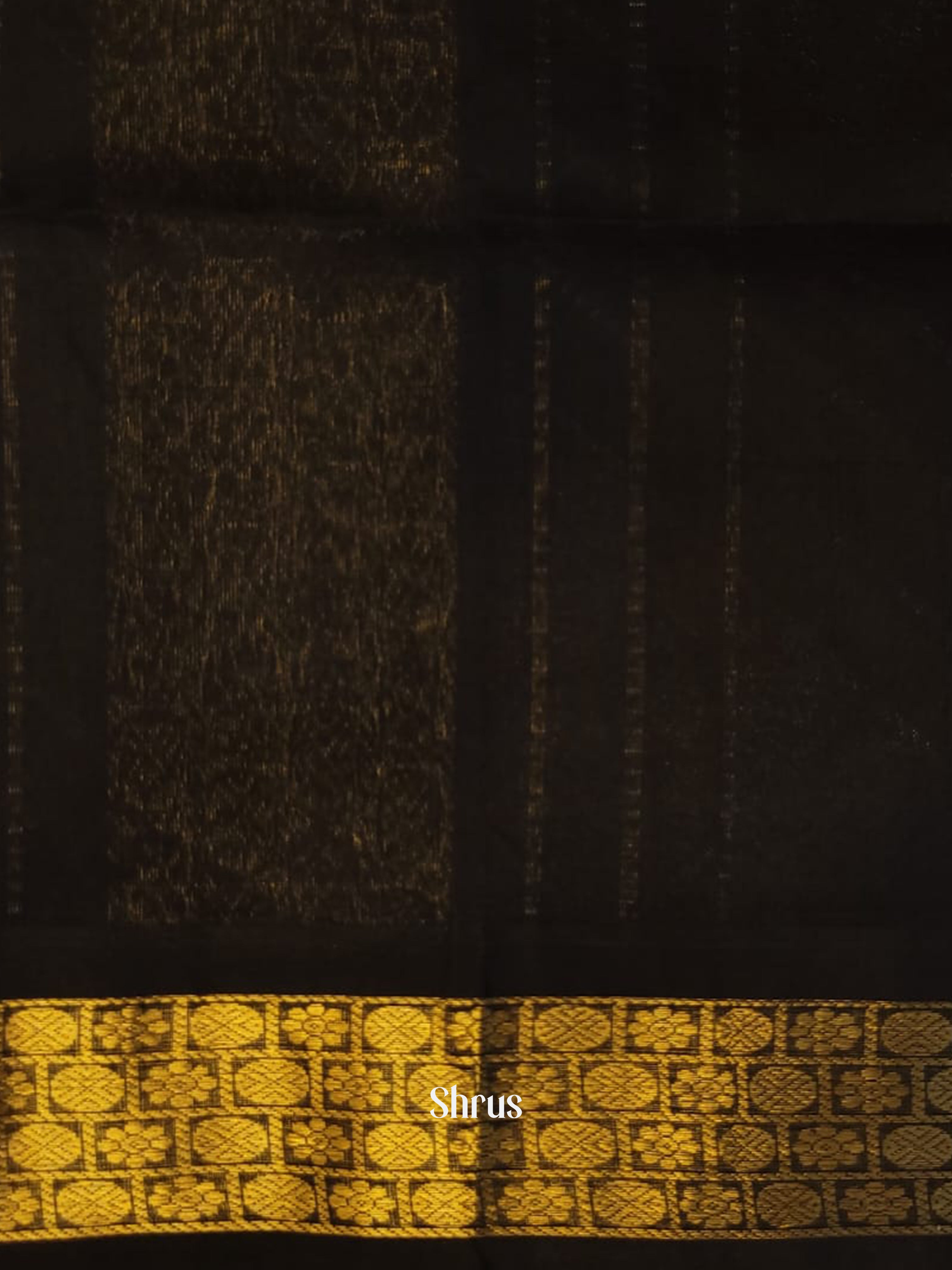 Pink & Black - Silk Cotton Saree - Shop on ShrusEternity.com