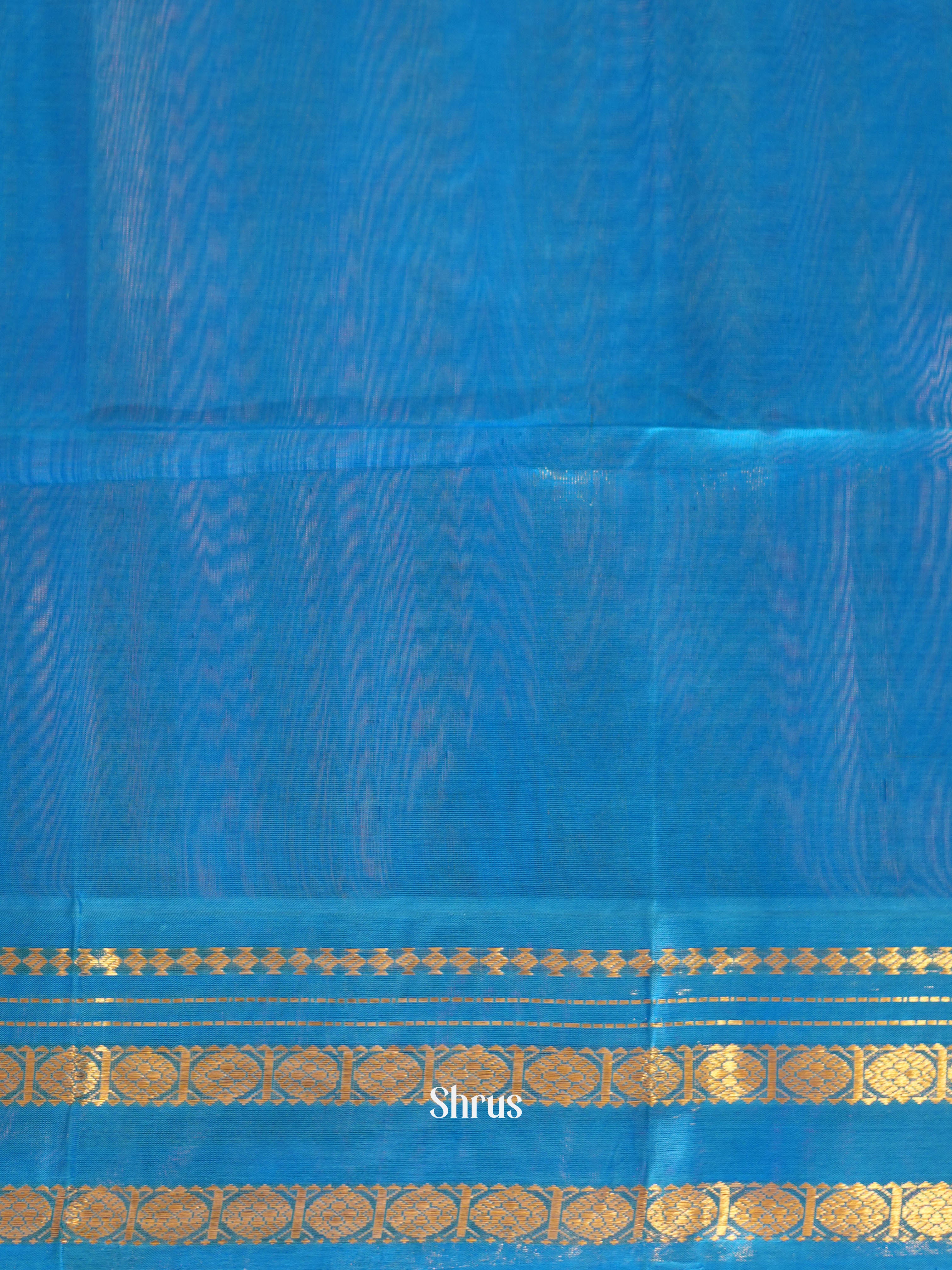 Violet & Blue - Silk Cotton Saree - Shop on ShrusEternity.com