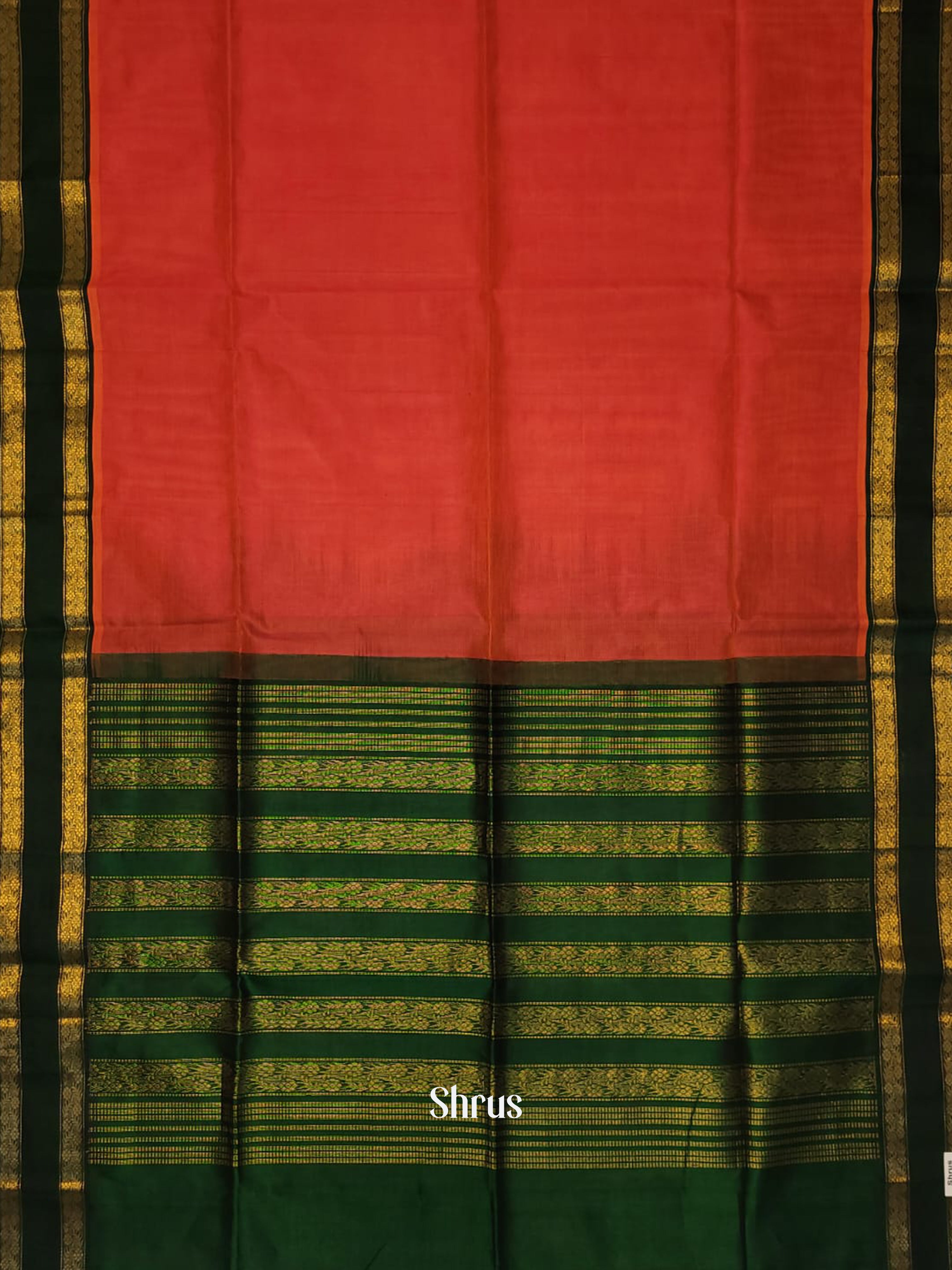 CHS03375 - Silk Cotton Saree - Shop on ShrusEternity.com