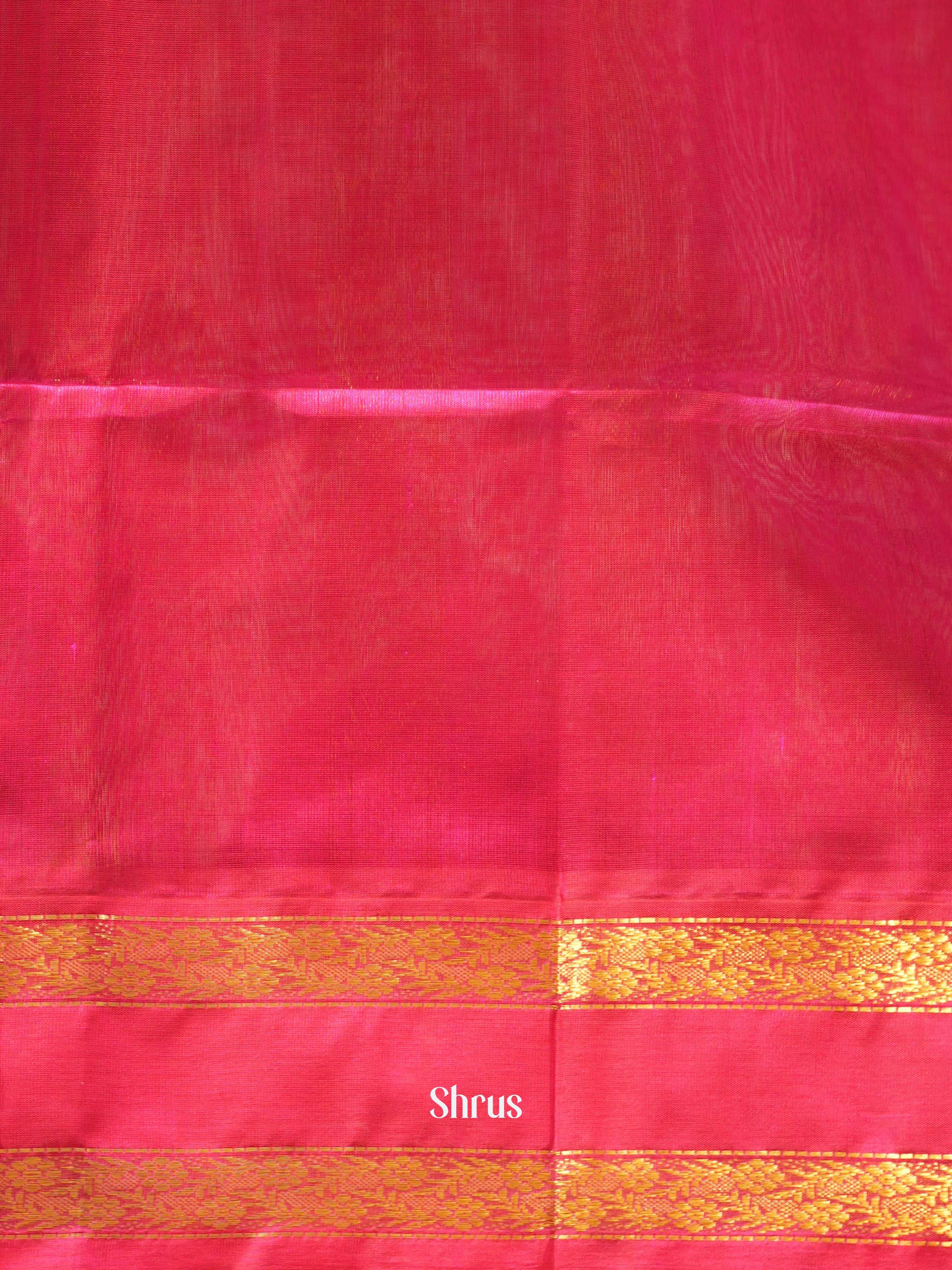 Green & Pink - Silk Cotton Saree - Shop on ShrusEternity.com