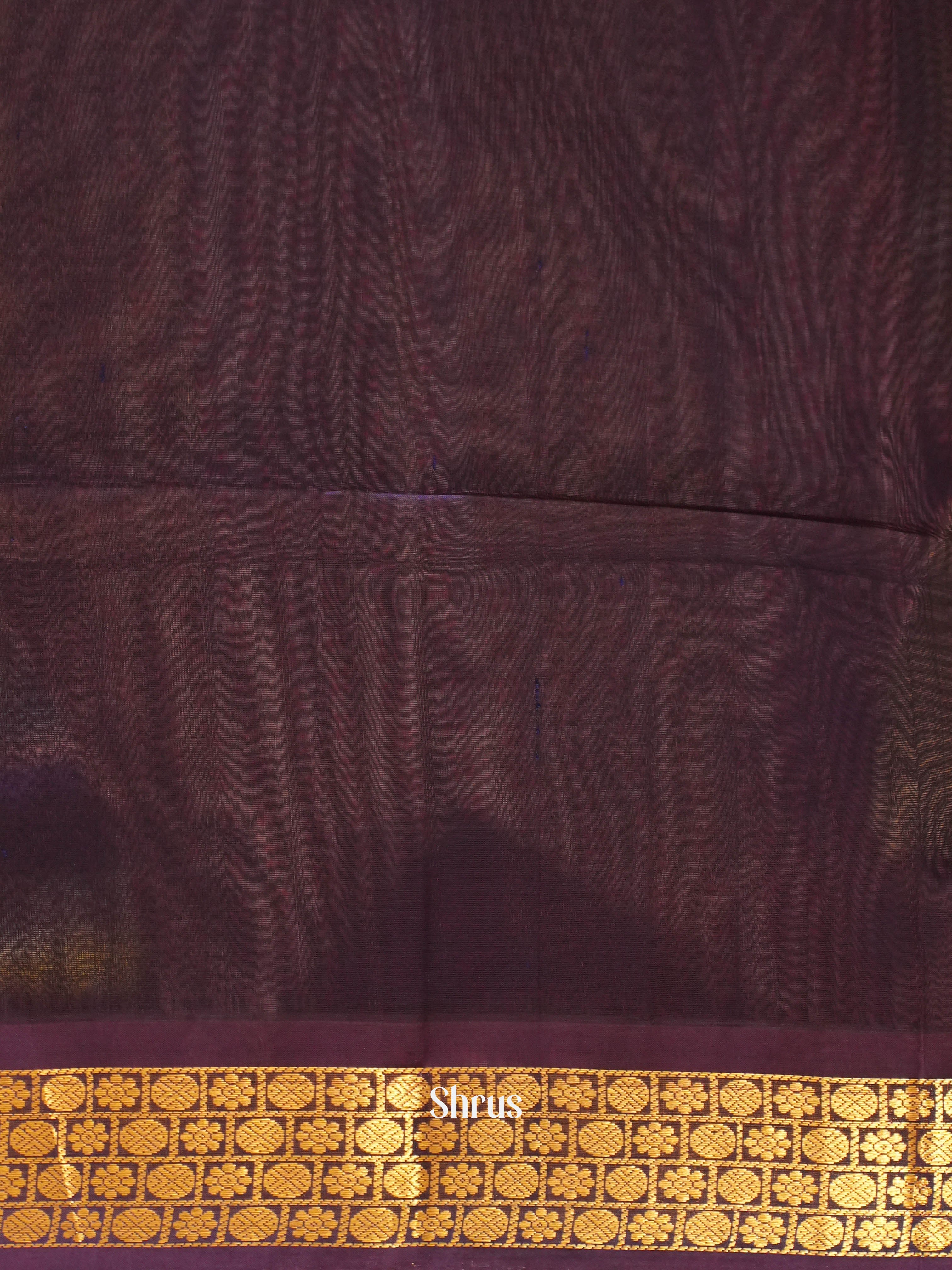Peach & Blue - Silk Cotton Saree - Shop on ShrusEternity.com