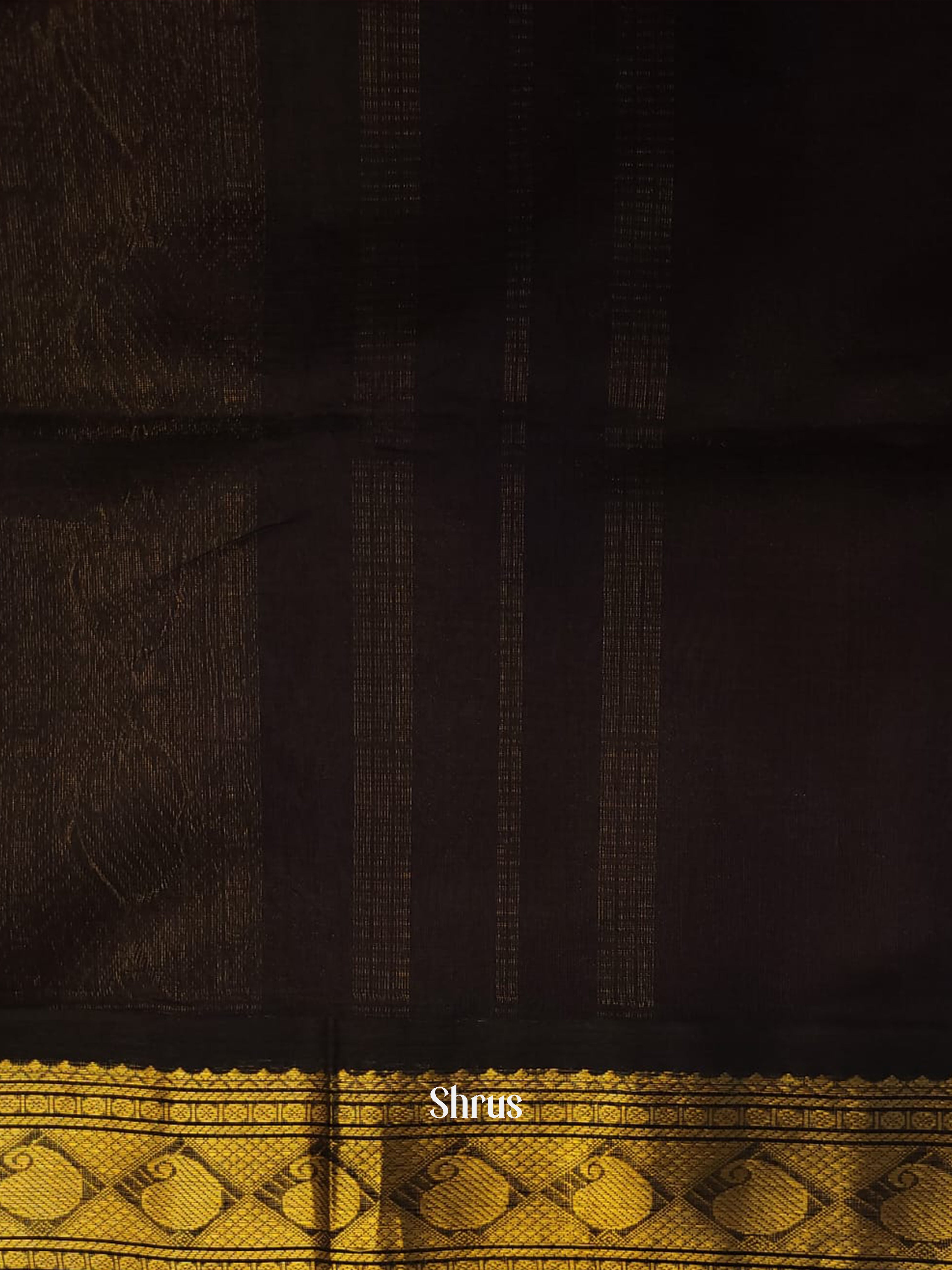 Pink & Brown - Silk Cotton Saree - Shop on ShrusEternity.com