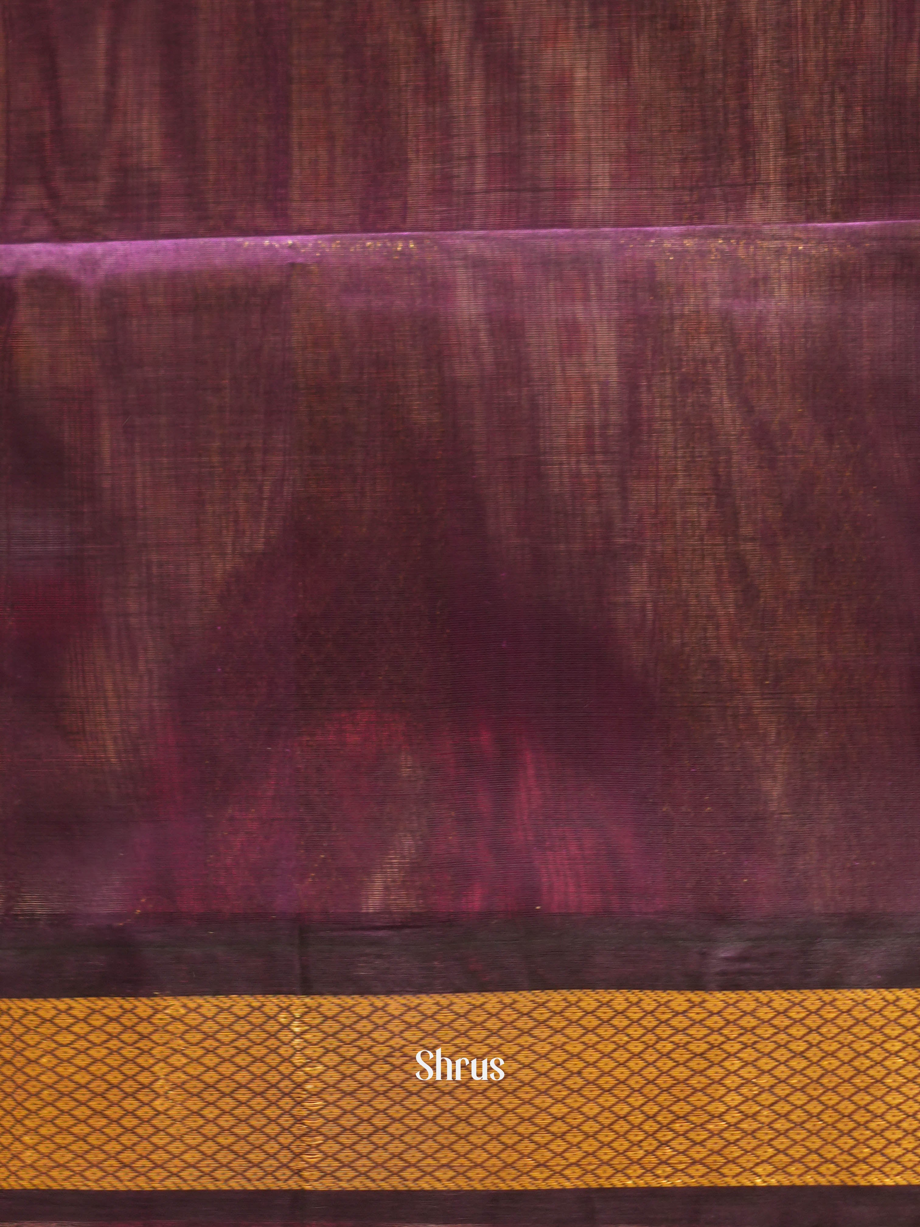 Blue & Purple - Silk Cotton Saree - Shop on ShrusEternity.com