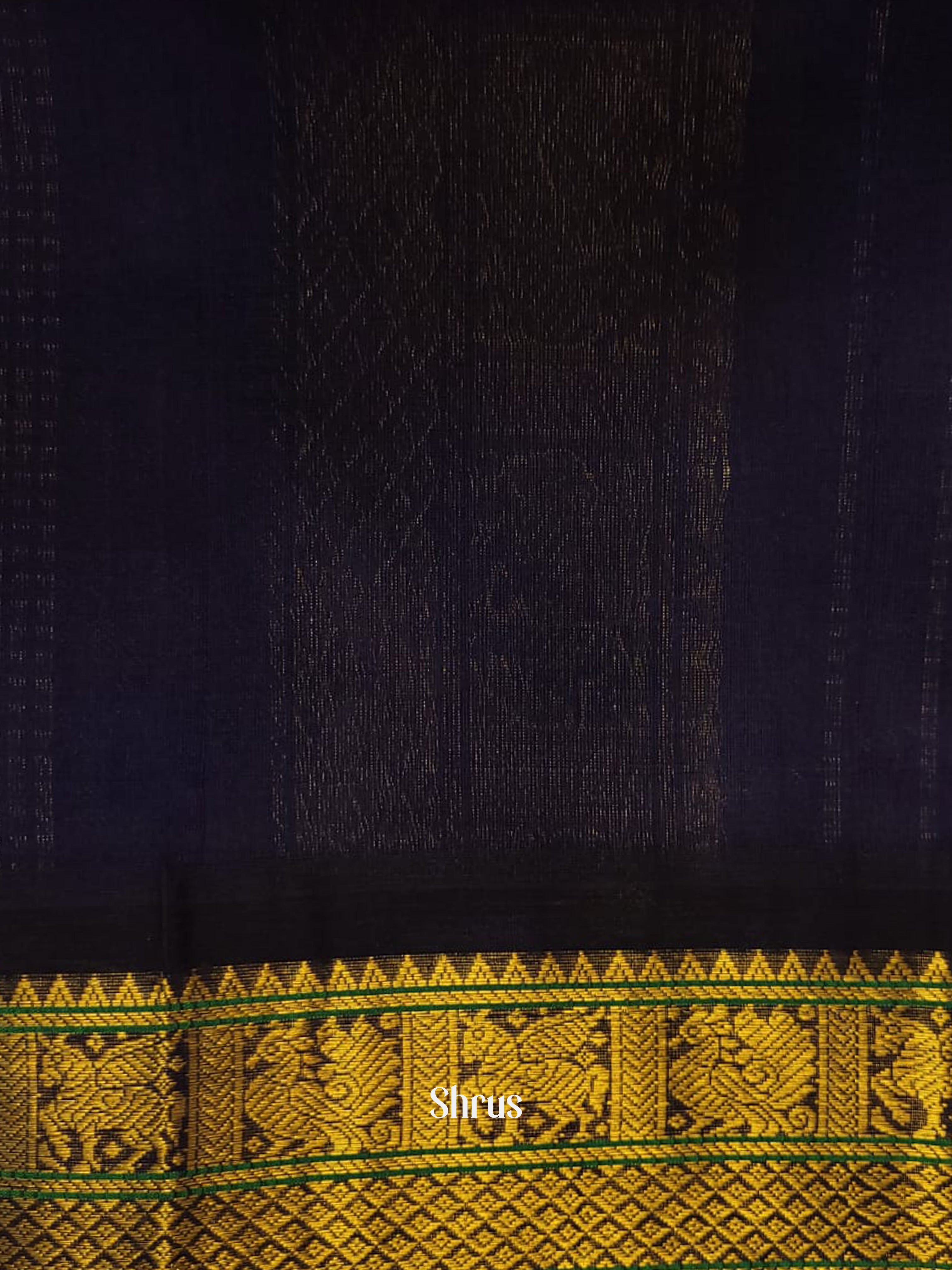 Red & Blue - Silk Cotton Saree - Shop on ShrusEternity.com