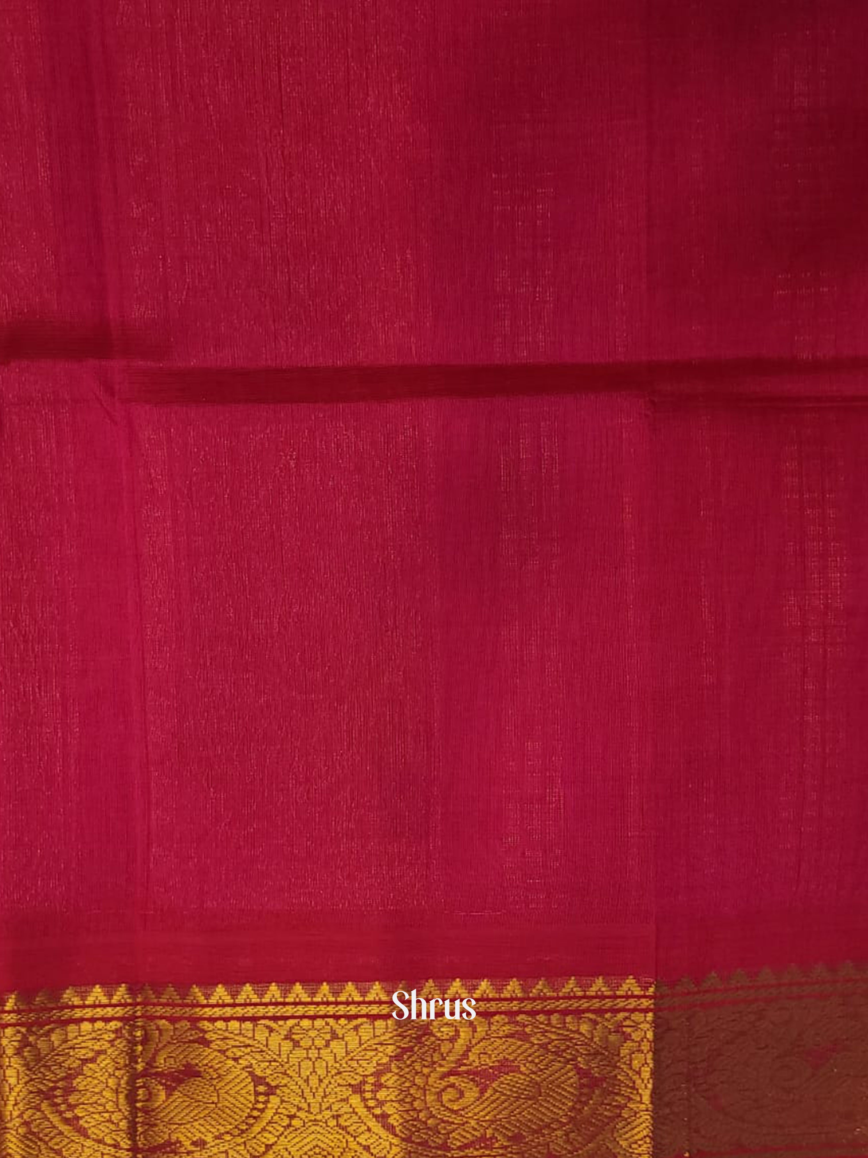 Green & Pink - Silk Cotton Saree - Shop on ShrusEternity.com