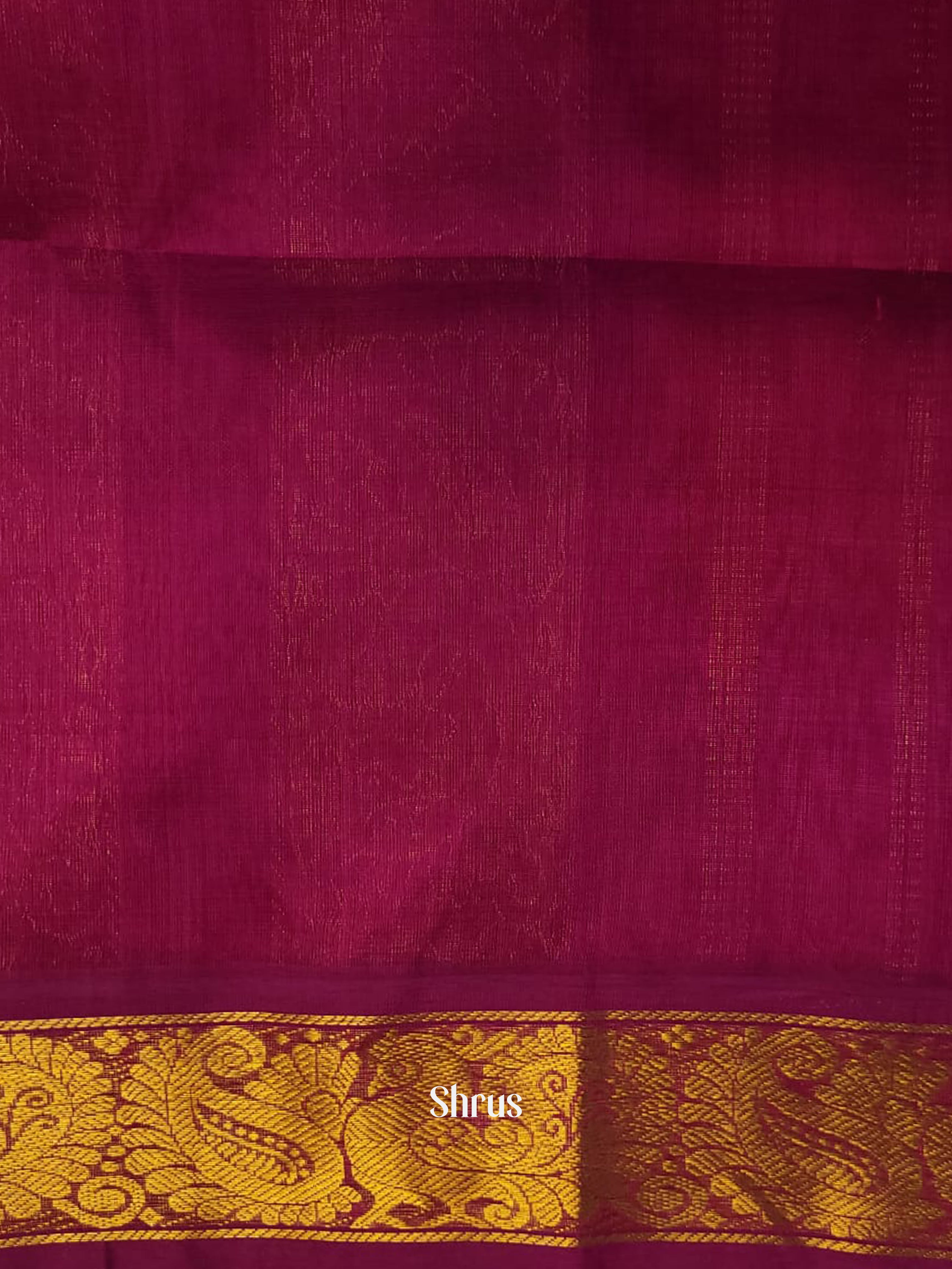 Brown & Pink - Silk Cotton Saree - Shop on ShrusEternity.com