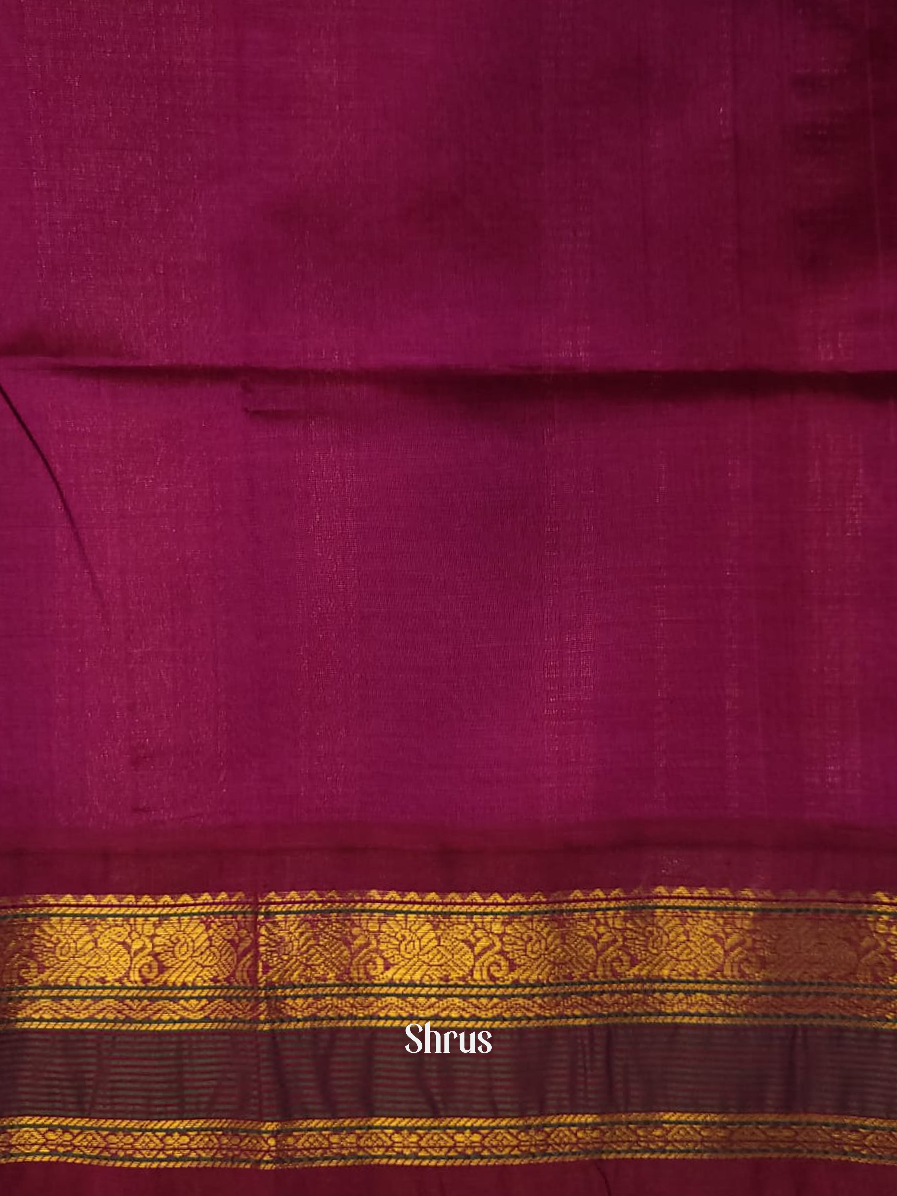Green & Purple - Silk Cotton Saree - Shop on ShrusEternity.com