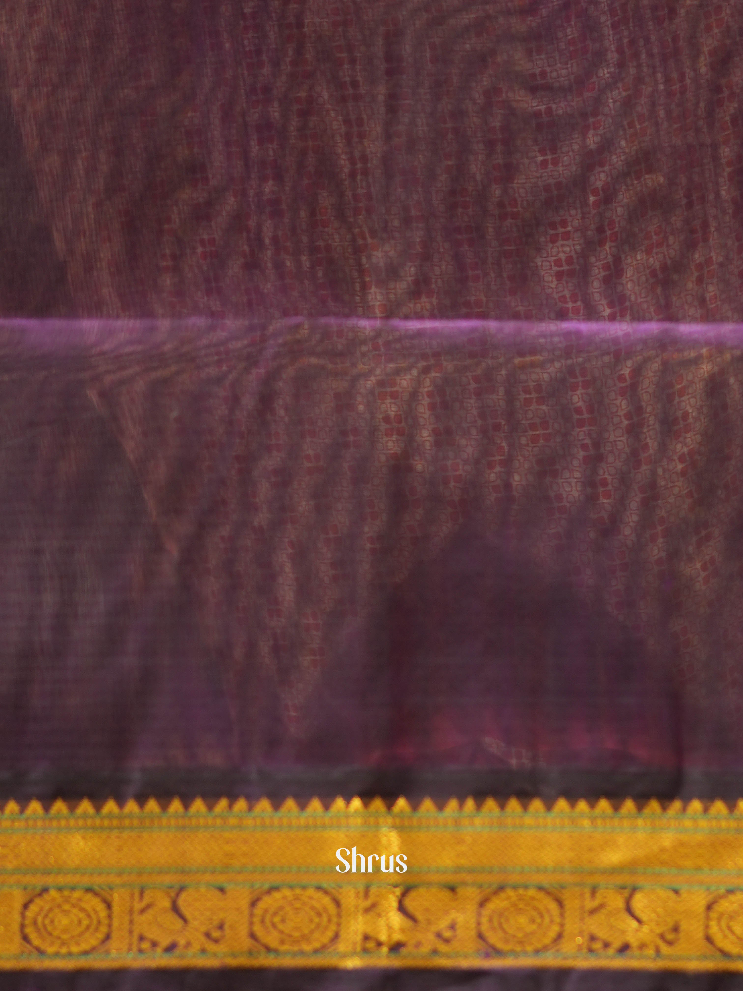 Pista Green & Violet - Silk Cotton Saree - Shop on ShrusEternity.com