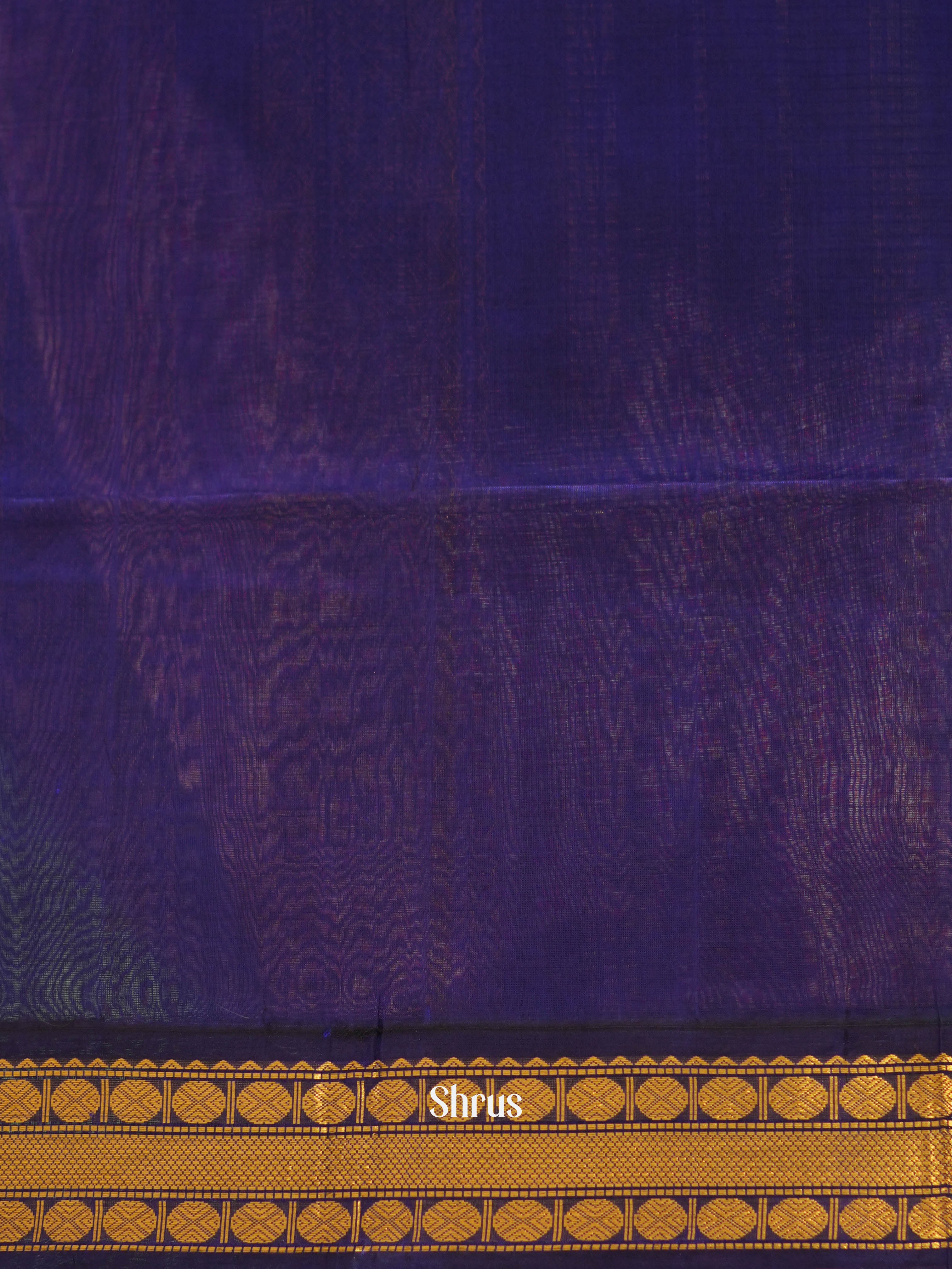 Blue - Silk Cotton Saree - Shop on ShrusEternity.com