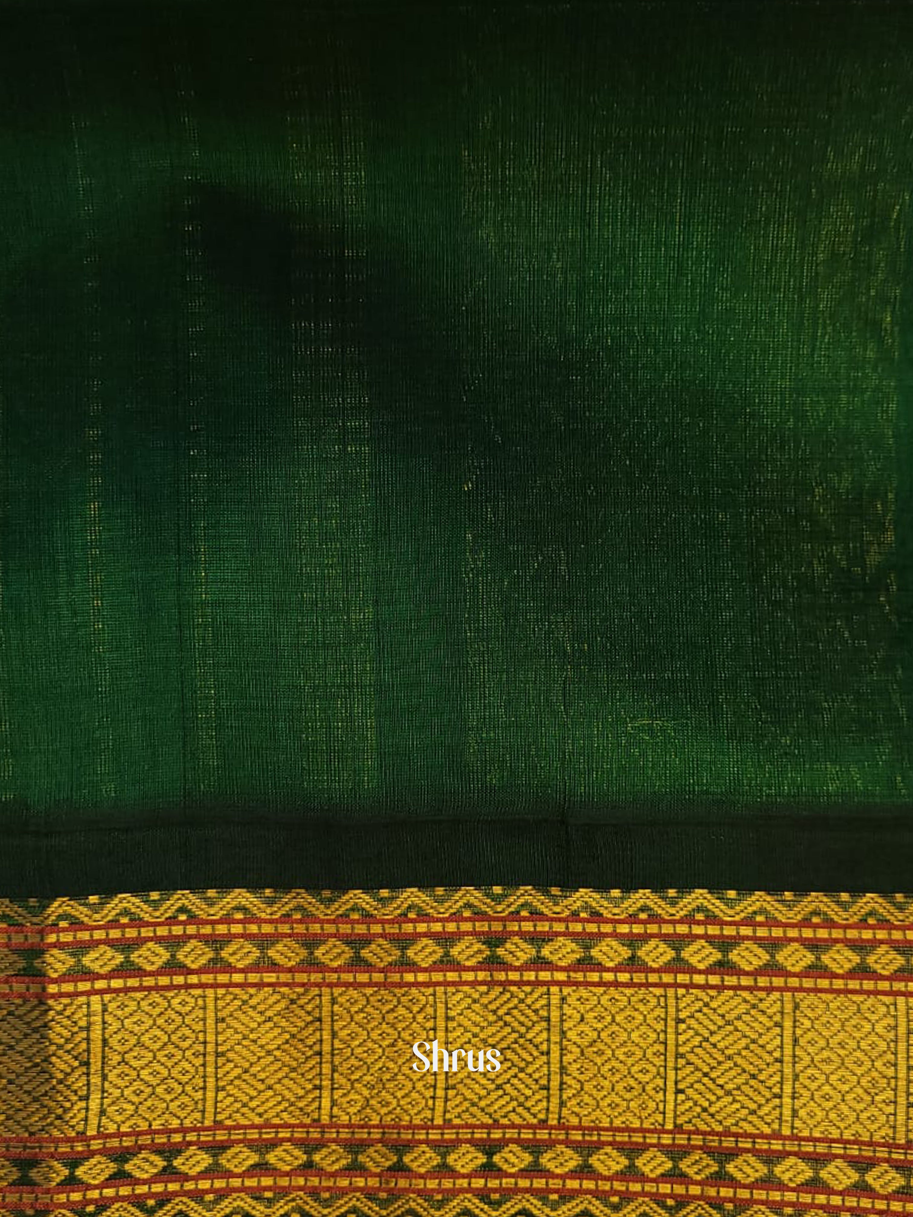 Yellow & Green - Silk Cotton Saree - Shop on ShrusEternity.com