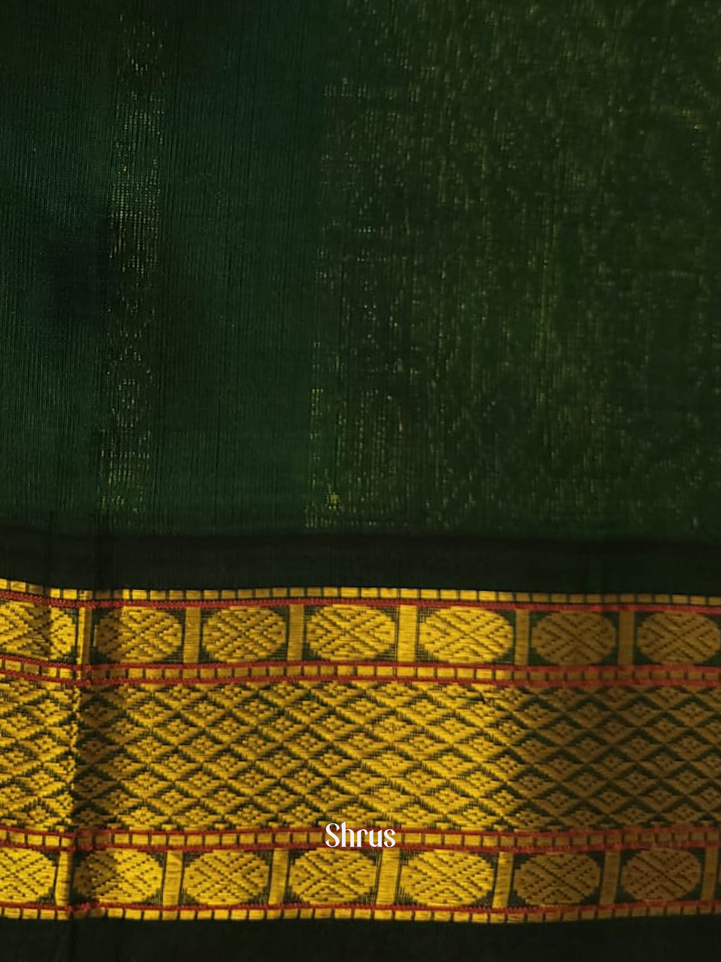 Pink & Green - Silk Cotton Saree - Shop on ShrusEternity.com