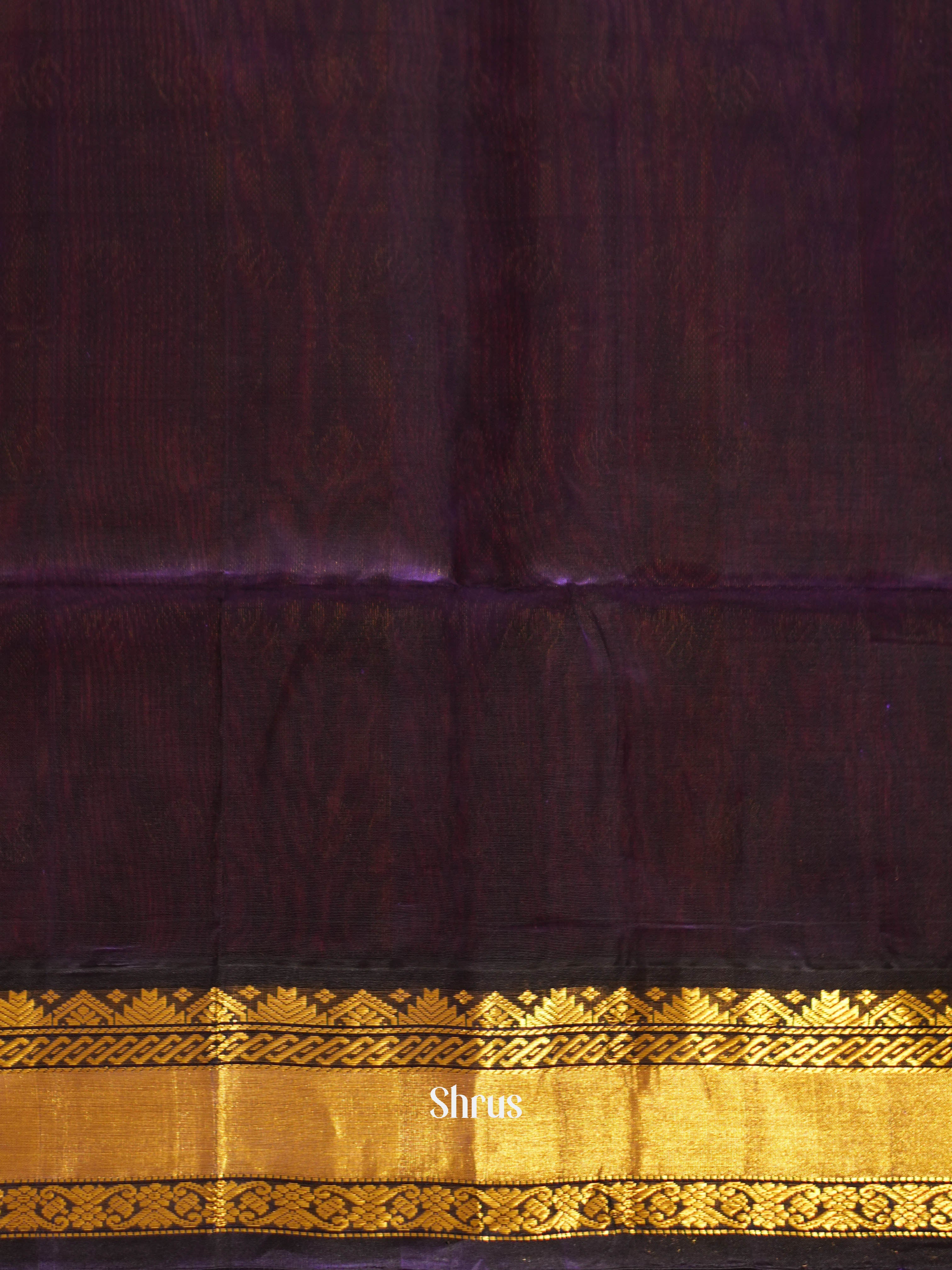 Pink & Purple - Silk Cotton Saree - Shop on ShrusEternity.com