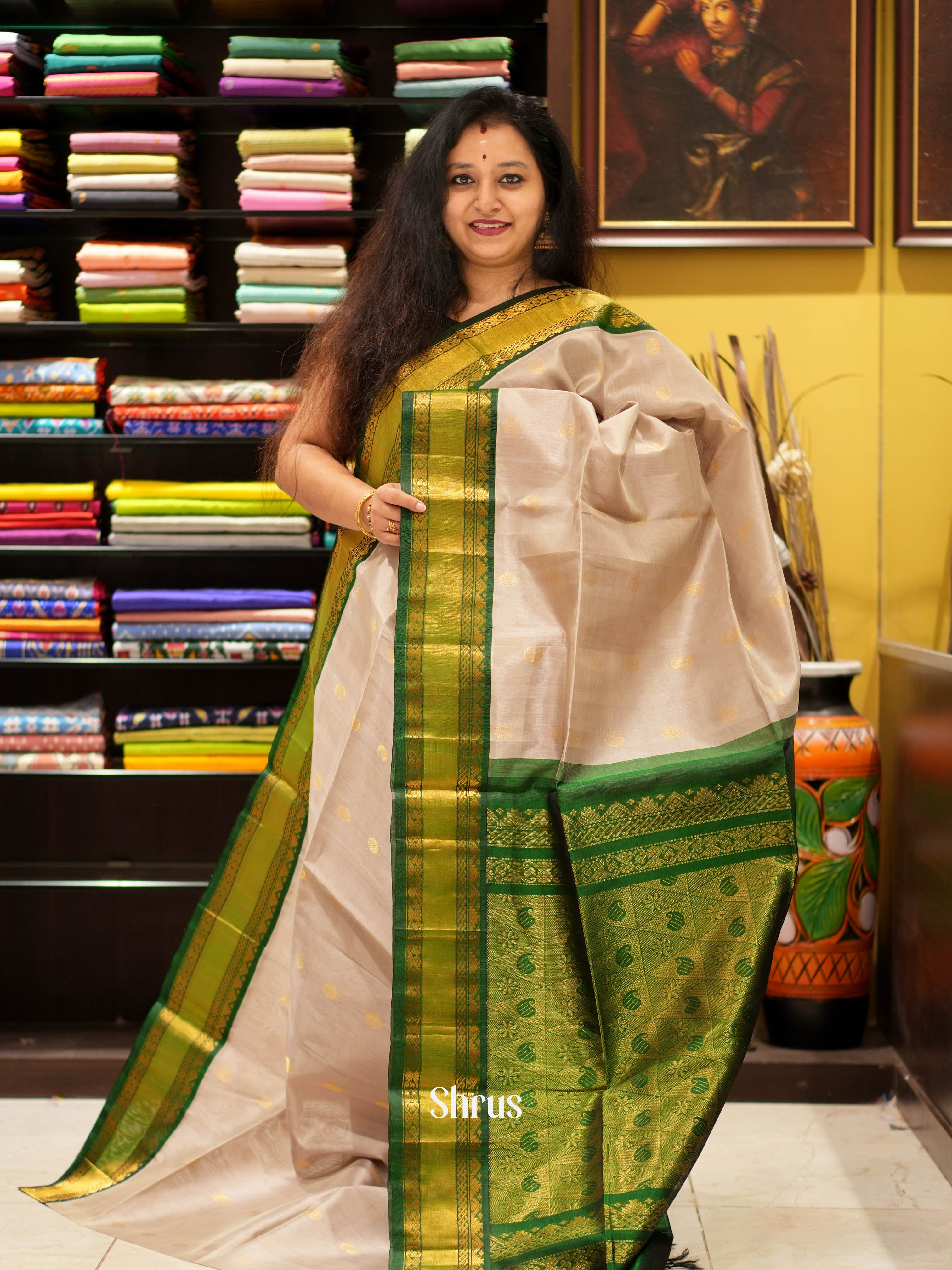 CHS03429 - Silk Cotton Saree - Shop on ShrusEternity.com